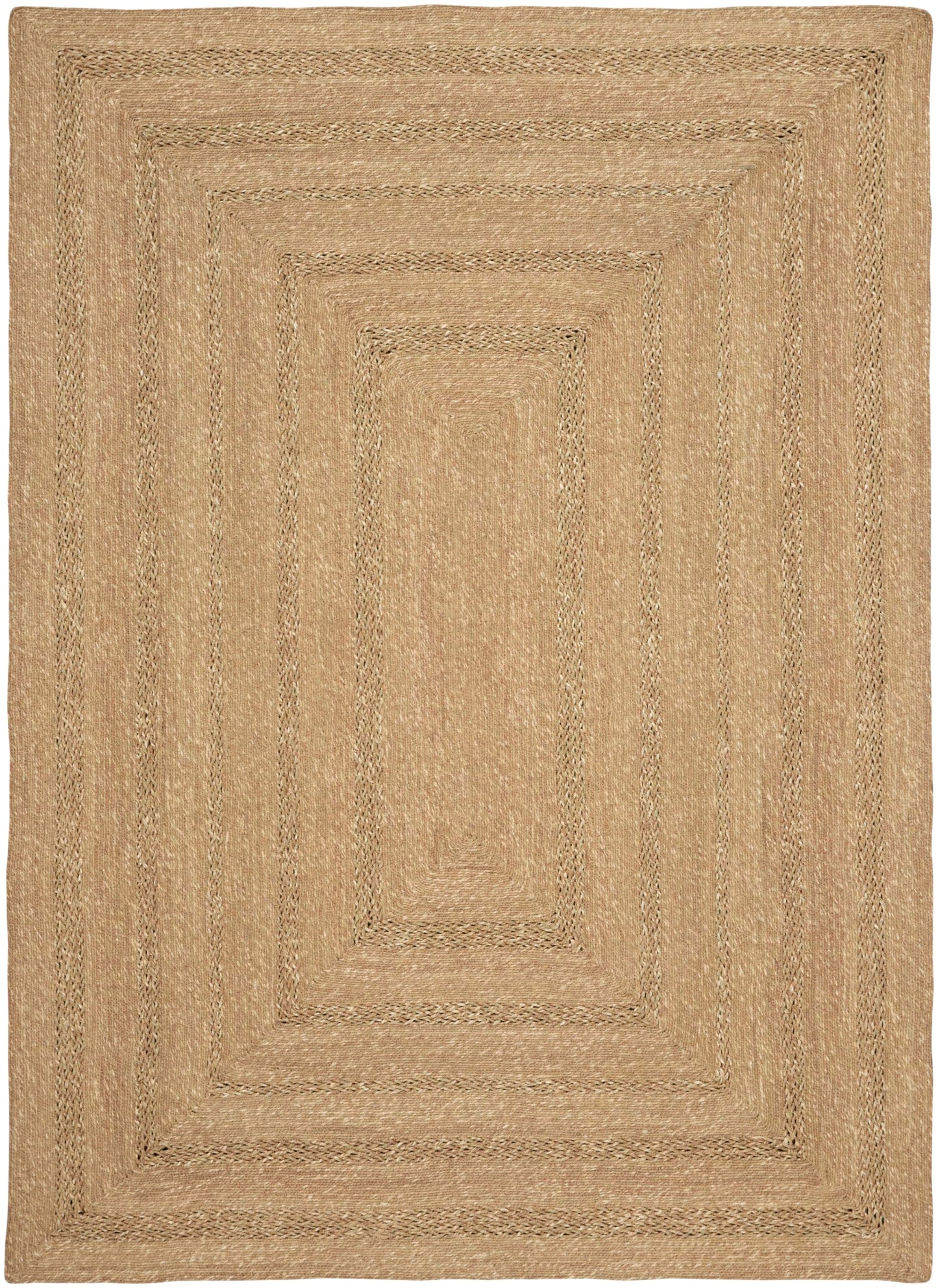 Nourison Home Natural Seagrass Natural 4' x 6' Area Rug - Easy Clean, Non Shedding, Bed Room, Living Room, Dining Room, Kitchen (4' x 6')