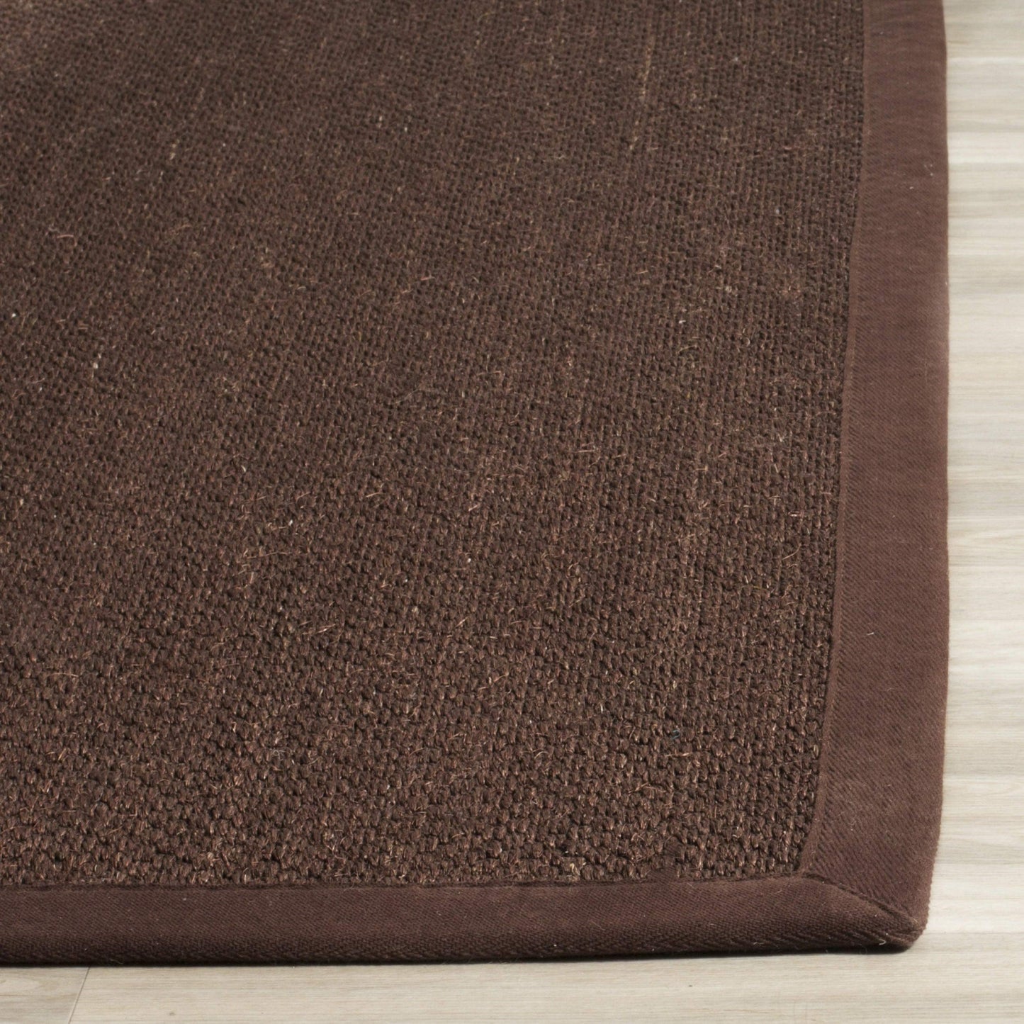 SAFAVIEH Area Rug 8x10 - Natural Fiber Collection - Large - Chocolate & Dark Brown, Sisal, Rustic Farmhouse Style, Ideal for Living Room, Bedroom, Dining Space (NF133D)