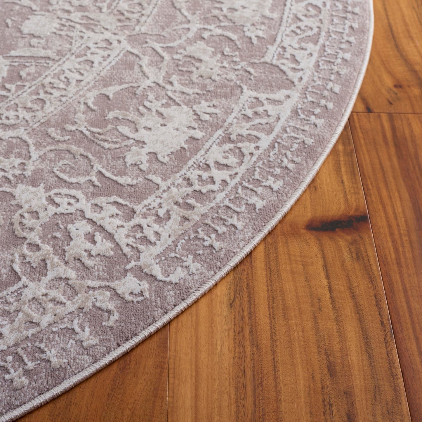 SAFAVIEH Area Rug 6x8 Oval- Reflection Collection - Beige & Cream, Non-Shedding & Easy Cleaning, Ideal for Living Room, Bedroom, Dining Space (RFT664A)