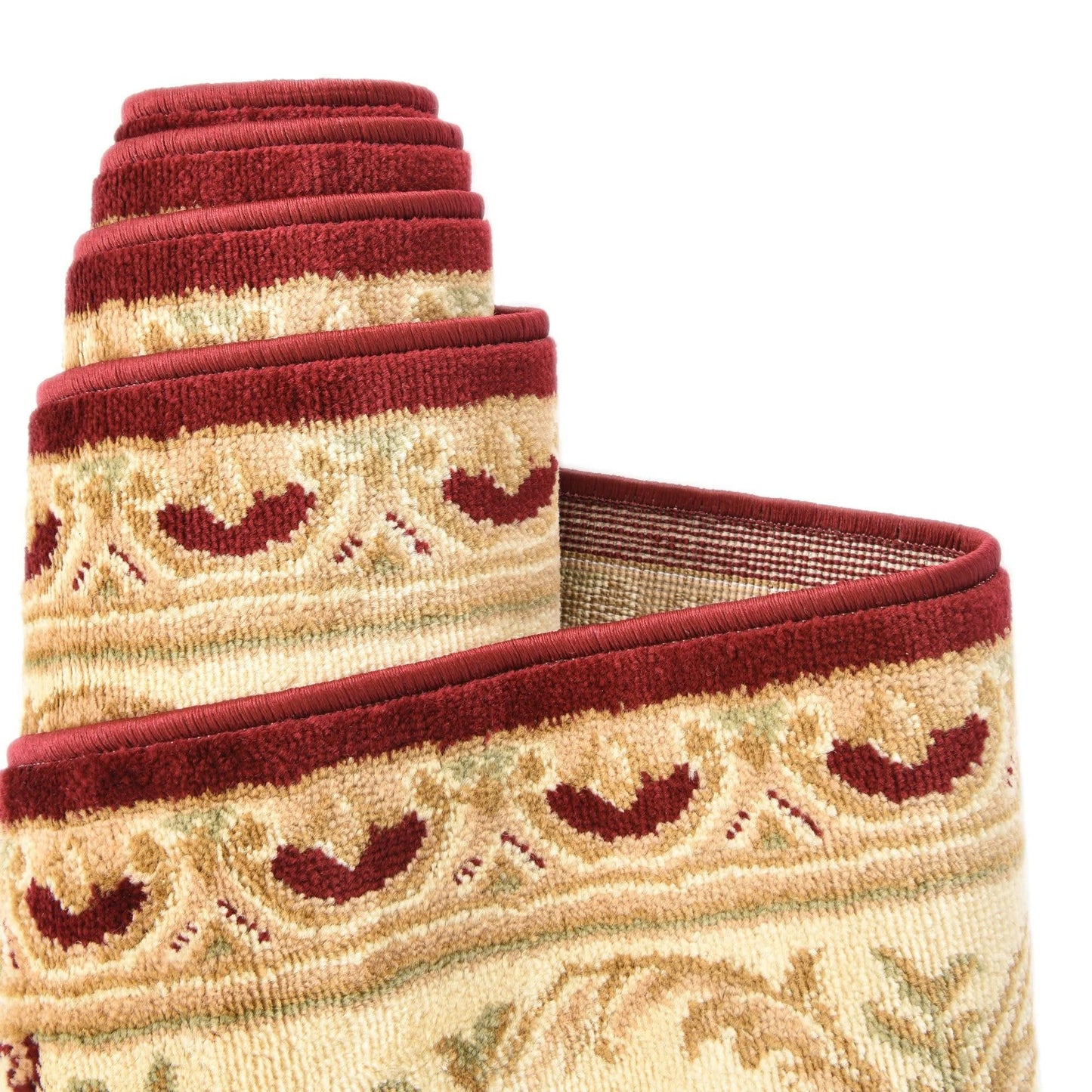 Unique Loom Versailles Collection Traditional Classic Floral Motif Area Rug (5' 0 x 5' 0 Octagon, Burgundy/Ivory)