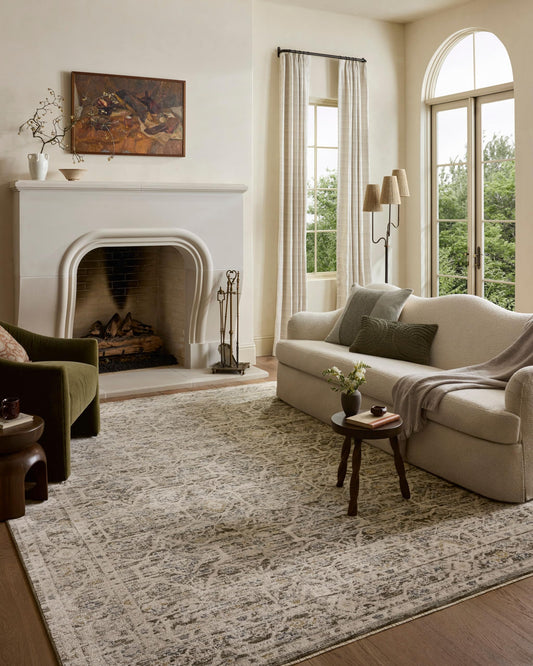 Loloi Clarisse Collection CLS-08 Olive/Ivory 7'-10" x 10'-2" Fringe Area Rug