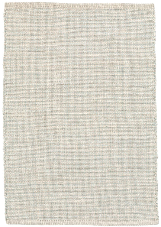 Dash and Albert Marled Cotton Area Rug - 4' x 6' Light Blue Solid Handwoven Accent Rug - Durable, Lightweight, High Traffic Areas Hallway, Bedroom, Living Room