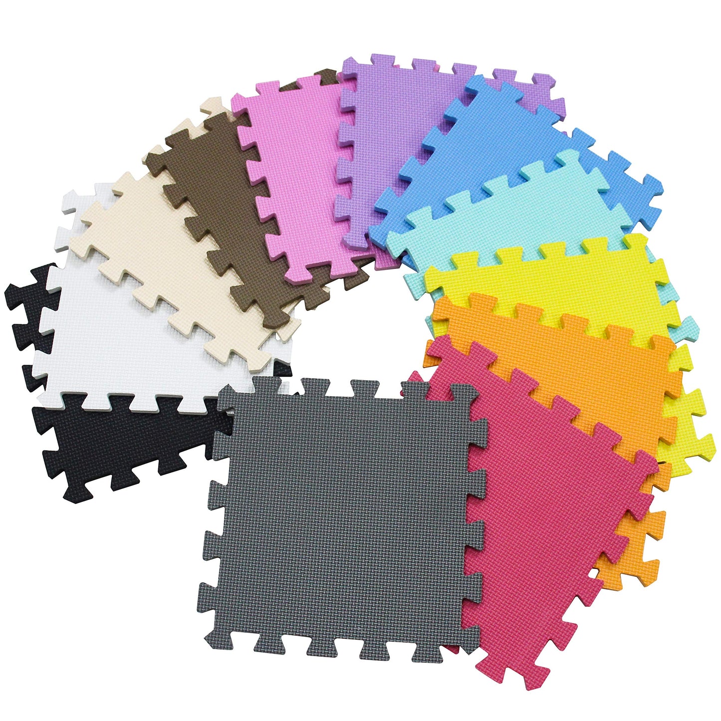 meiqicool Foam Play Mat Thick Soft EVA Interlocking Foam Floor Mats Children Yoga Exercise Multi Jigsaw Puzzle Blocking Board Kids Playmats Play 18 Piece AL