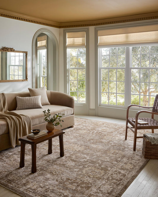 Loloi Magnolia Home by Joanna Gaines Pace Collection PAC-01 Bark/Natural 5'-3" x 5'-3" Round Area Rug