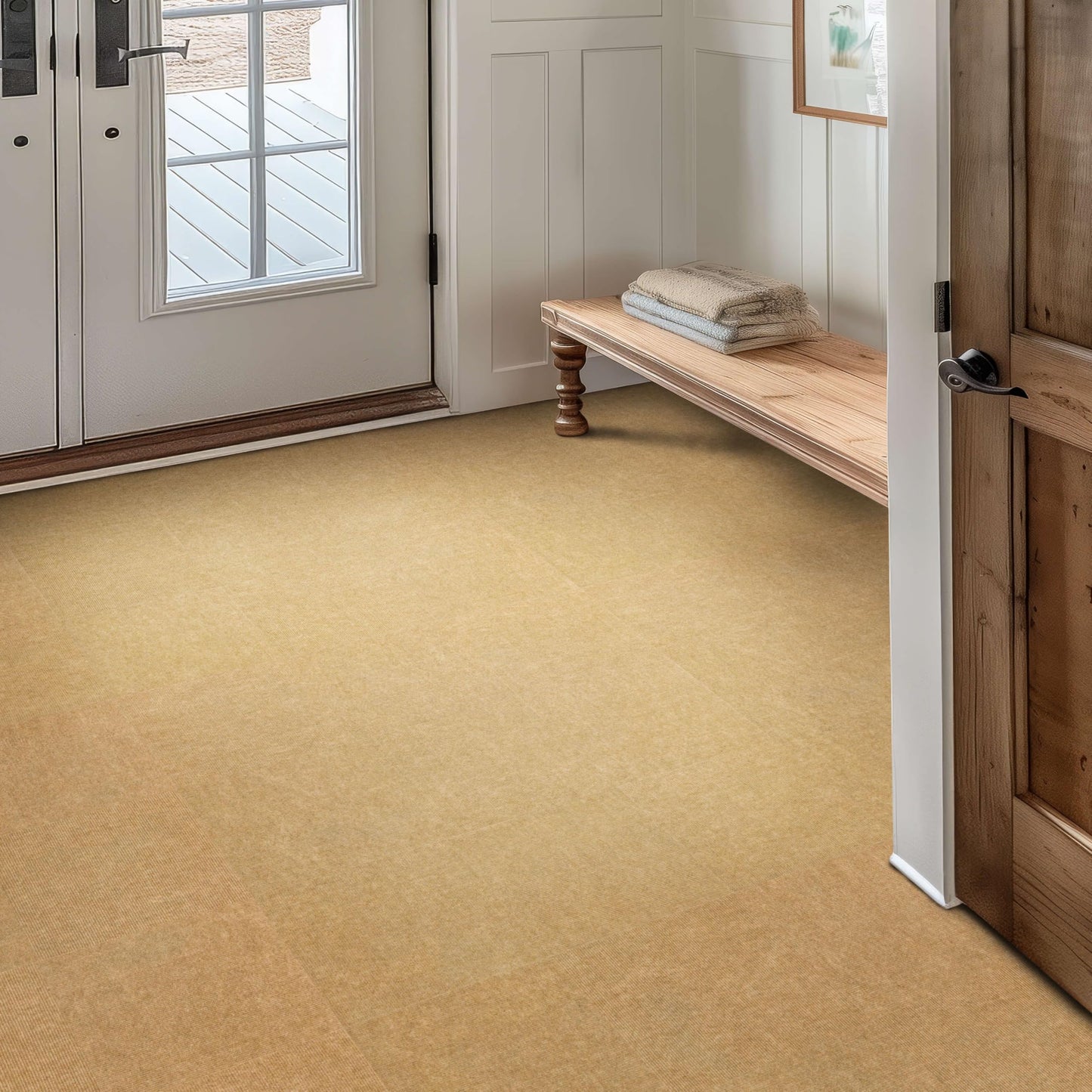 Mohawk Home Peel and Stick Carpet Tiles 12x12 Inch Indoor Outdoor Polyester, Stain Resistant, Easy DIY Install (10 Tiles, 10 Sq Ft,Brown)