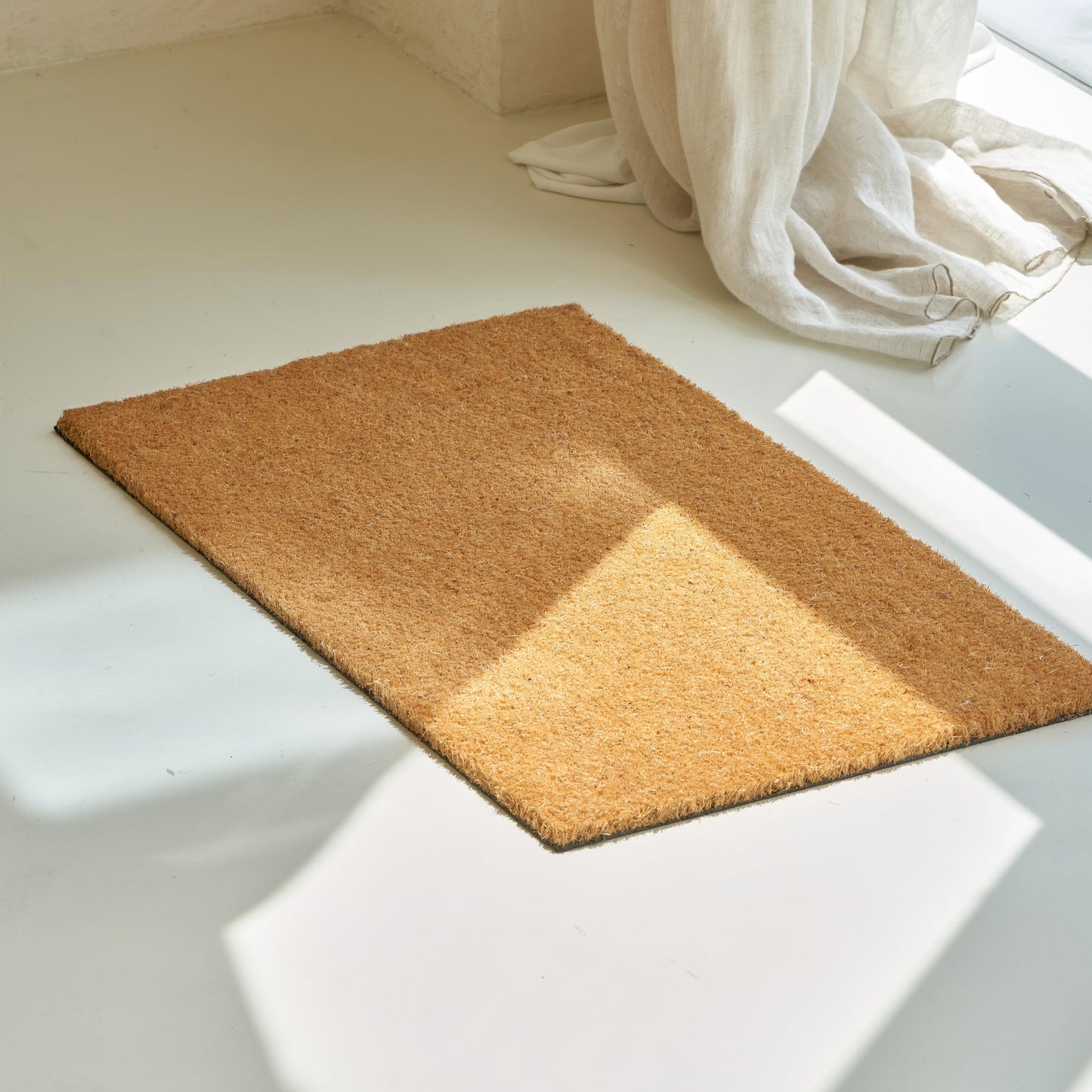 KANKUN Coco Coir Door Mat with Heavy Duty Backing, Welcome Doormat (17" x 30"), Doormat Entrance (Plain - 8Pack)