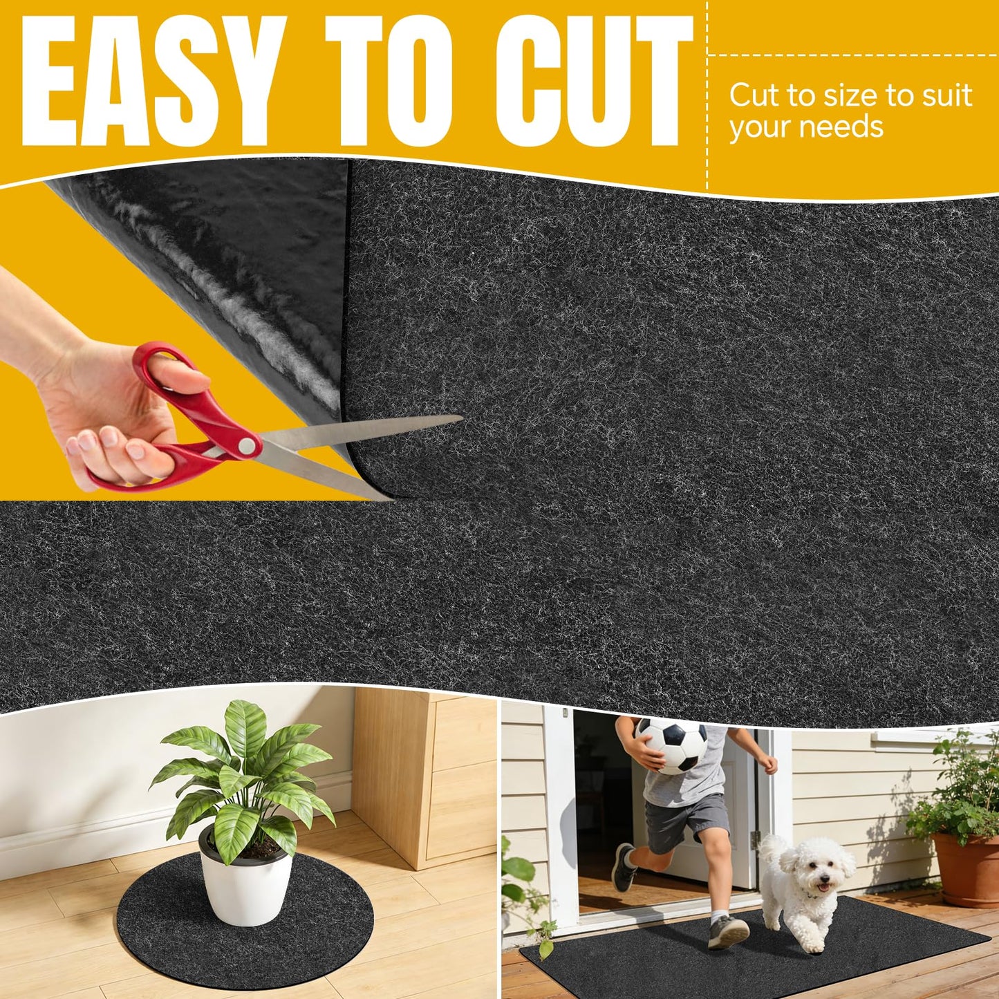 Extra Large Garage Floor Mat 8.8 x 22 FT – Heavy Duty Oil Absorbent Parking Mat with Waterproof Non-Slip Backing,Reusable Washable Floor Protector for Garage,Driveway, Workshop & SUV,Velcro Included