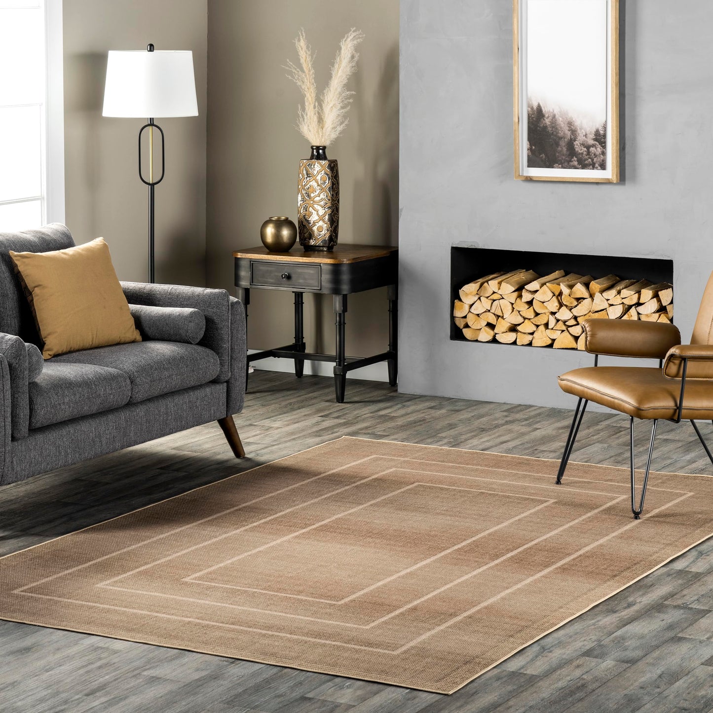 Nuloom Madie Natural/Ivory, 4' x 6', Recycled PET, Soft and Textured, High Traffic, Stain Resistant, Easy Clean, Durable, Machine Washable Area Rug for Bedroom, Living Room, Dining, Foyer, Entryway