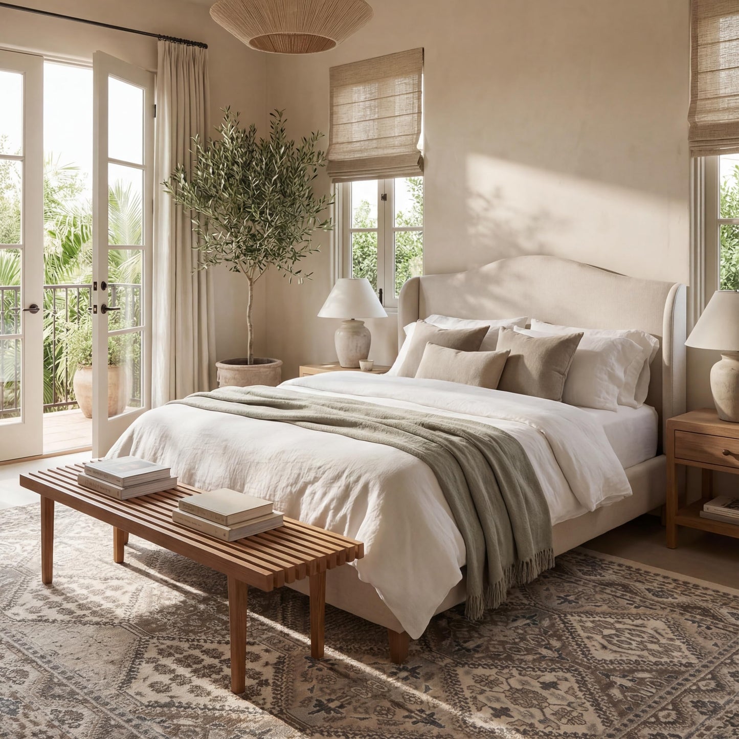 nuLOOM 2x3 Becca Traditional Tiled Area Rug, Beige, Faded Transitional Design, Stain Resistant, For Bedroom, Dining Room, Living Room, Hallway, Office, Kitchen, Entryway