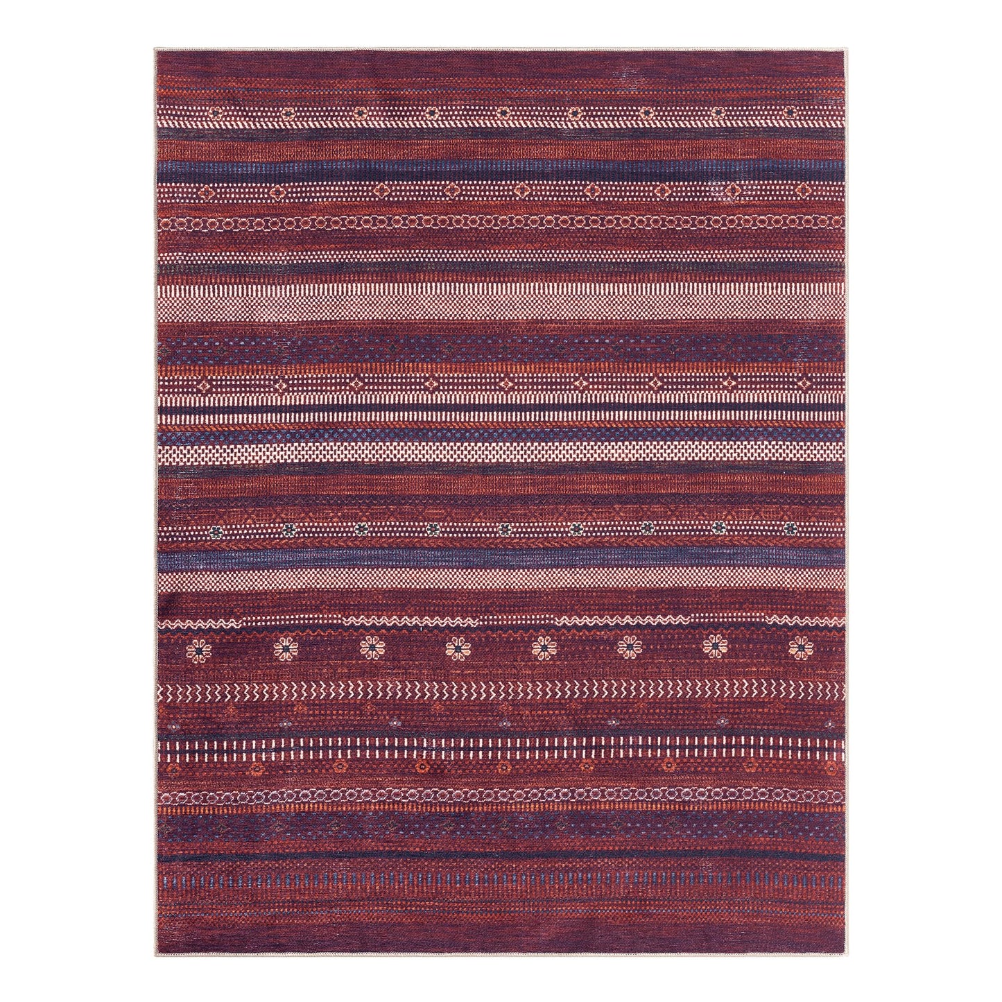 Keen Home Design 3x5 Rug - Machine Washable Entry Rug with Non-Slip Backing, Ideal for Enteryway, Kitchen, Bathroom, Laundry Room - Vintage, Easy Clean, Durable, Low Pile Rug - (3' x 5')