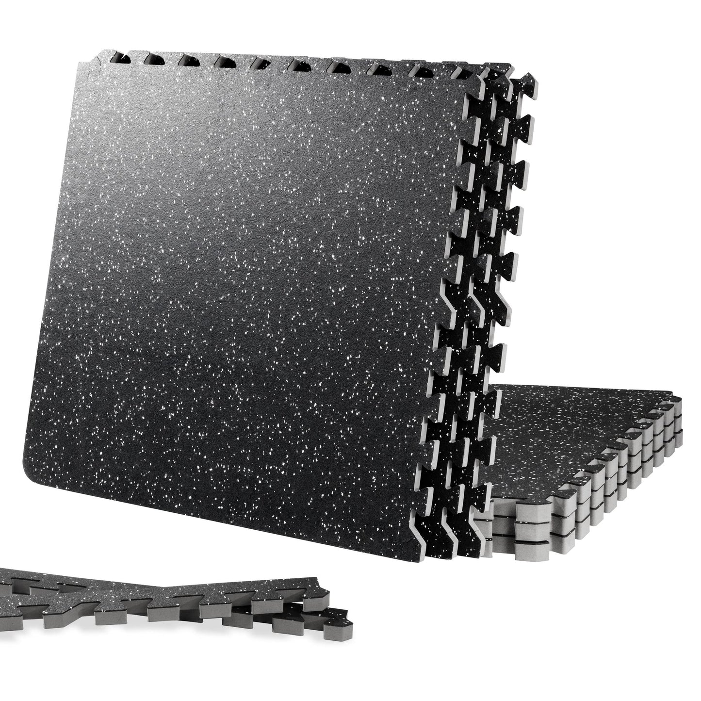 CyclingDeal Quality Puzzle Exercise Tiles Mat - 6pk 24" x 24" Interlocking Rubber 20mm Thick EVA Foam Protective Flooring Mat for Home Gym Workout Equipment Garage Playground