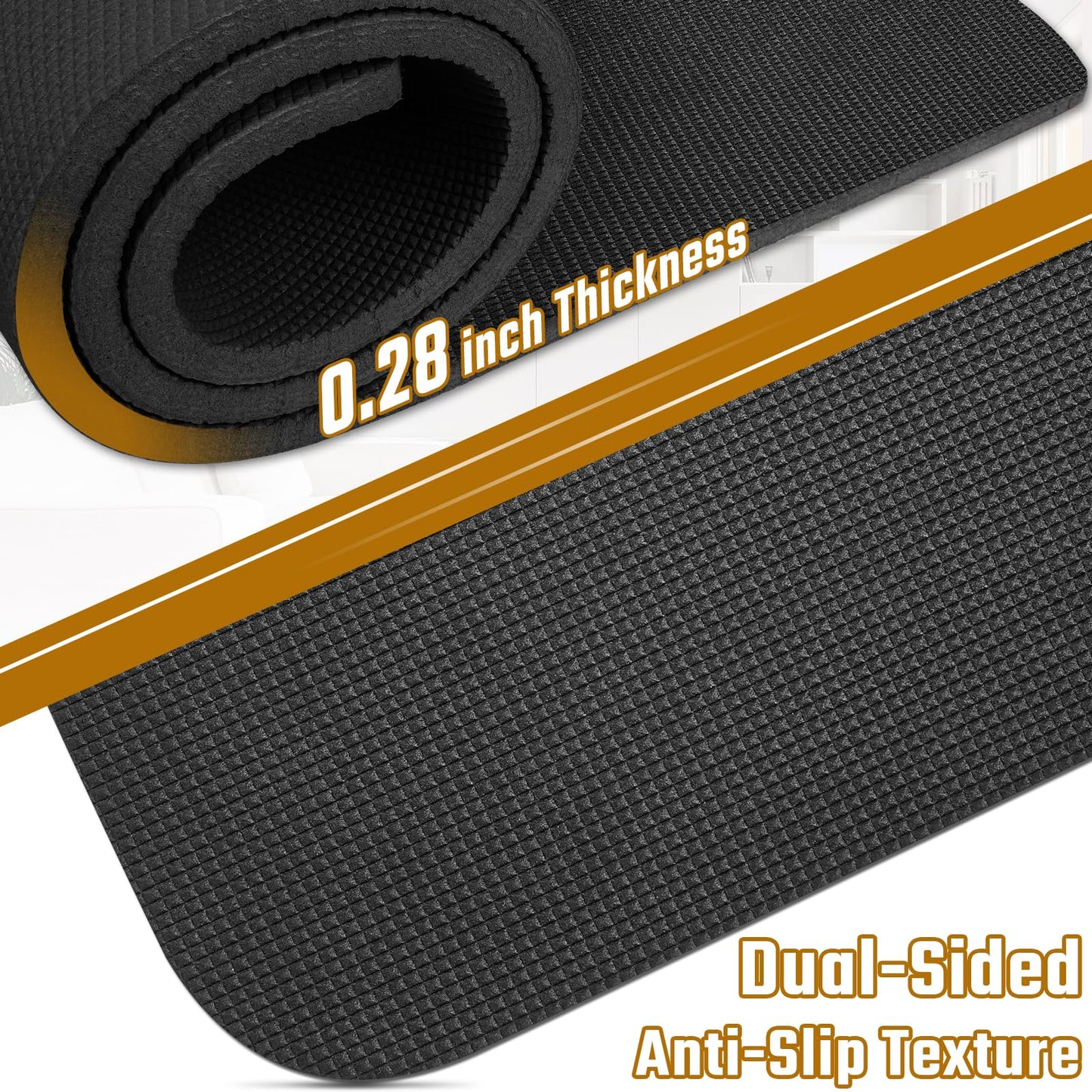 Recliner Pads for Hardwood Floors, 30" x 30" Non Slip Furniture Gripper Pad, Rubber Under Recliner Mat for Swivel Chairs, Sofas and Living Room Furniture, 1 Pack, Black