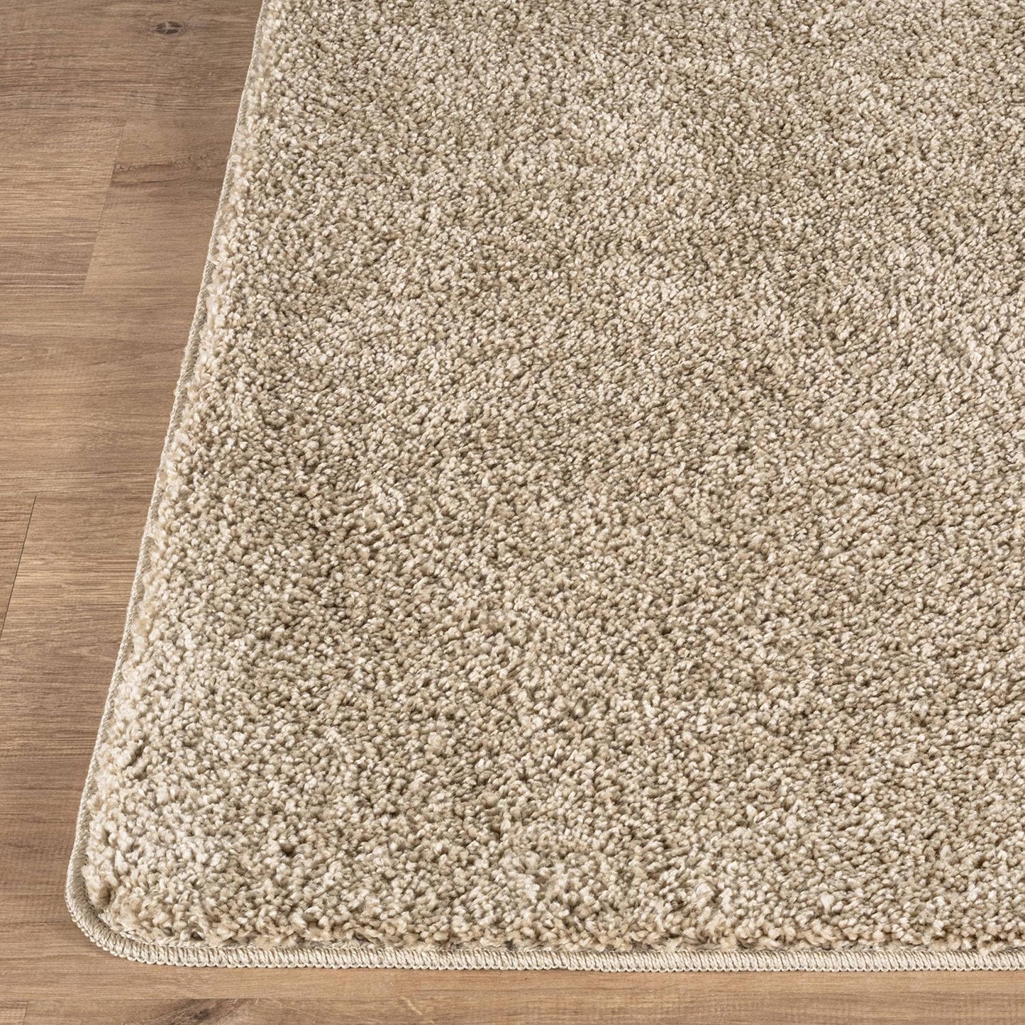 Luul Home Non Slip Solid Area Rug Beige 6x9 Rubber Back Soft Rugs for Living Room Kitchen Bedroom and Hallway Stain Resistant Washable Easy Cleaning Non Shedding Carpet Beige 6 x 9