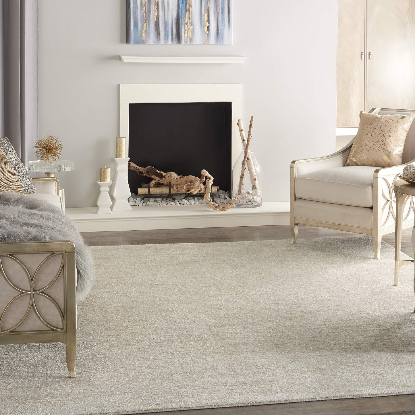 Nourison Home Nourison Essentials Ivory Beige 7' x 10' Area Rug - Easy Clean, Non Shedding, Bed Room, Living Room, Dining Room, Kitchen (7' x 10')