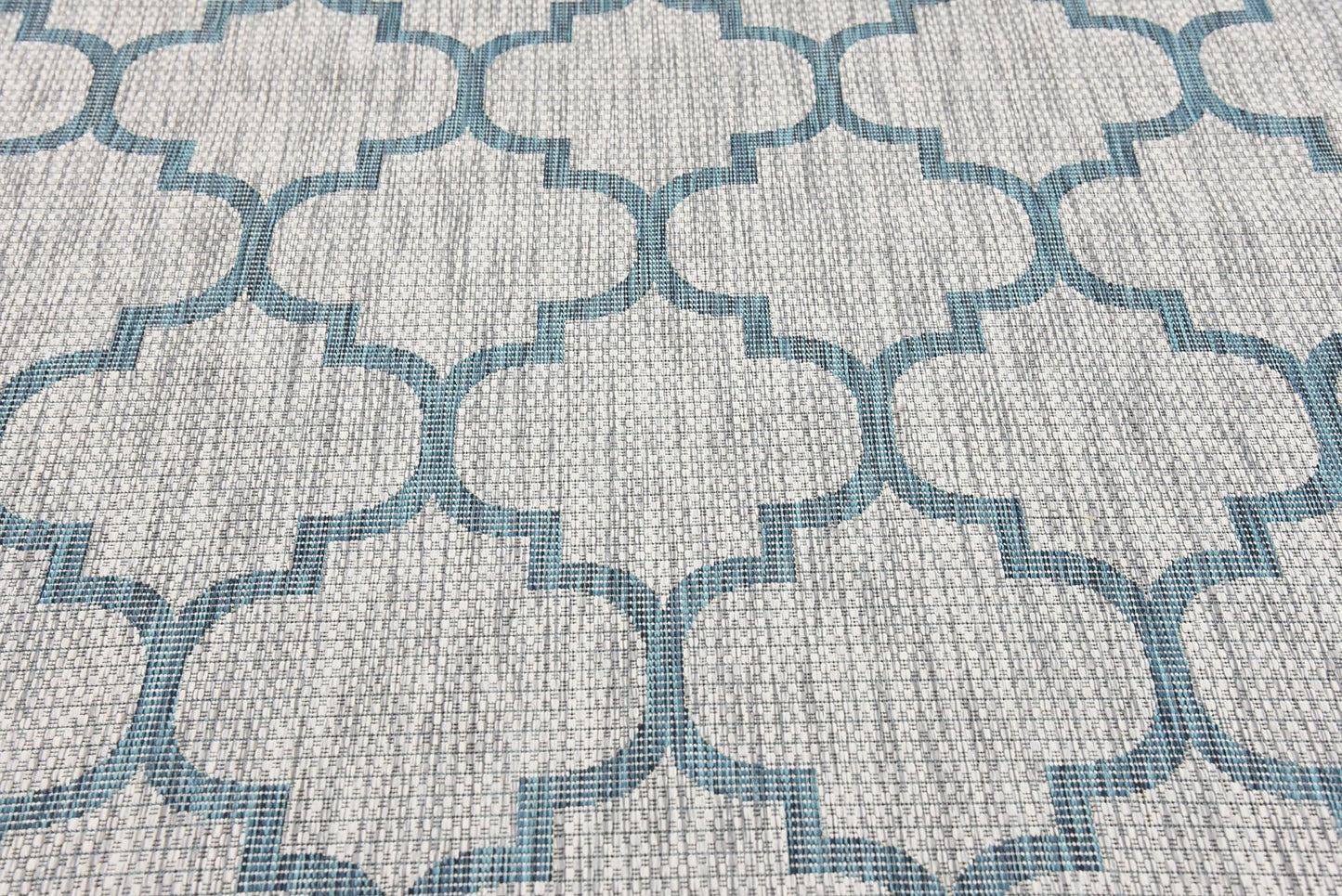 Unique Loom Outdoor Trellis Collection Area Rug (7' 1" x 10' Rectangle, Gray/ Ivory)