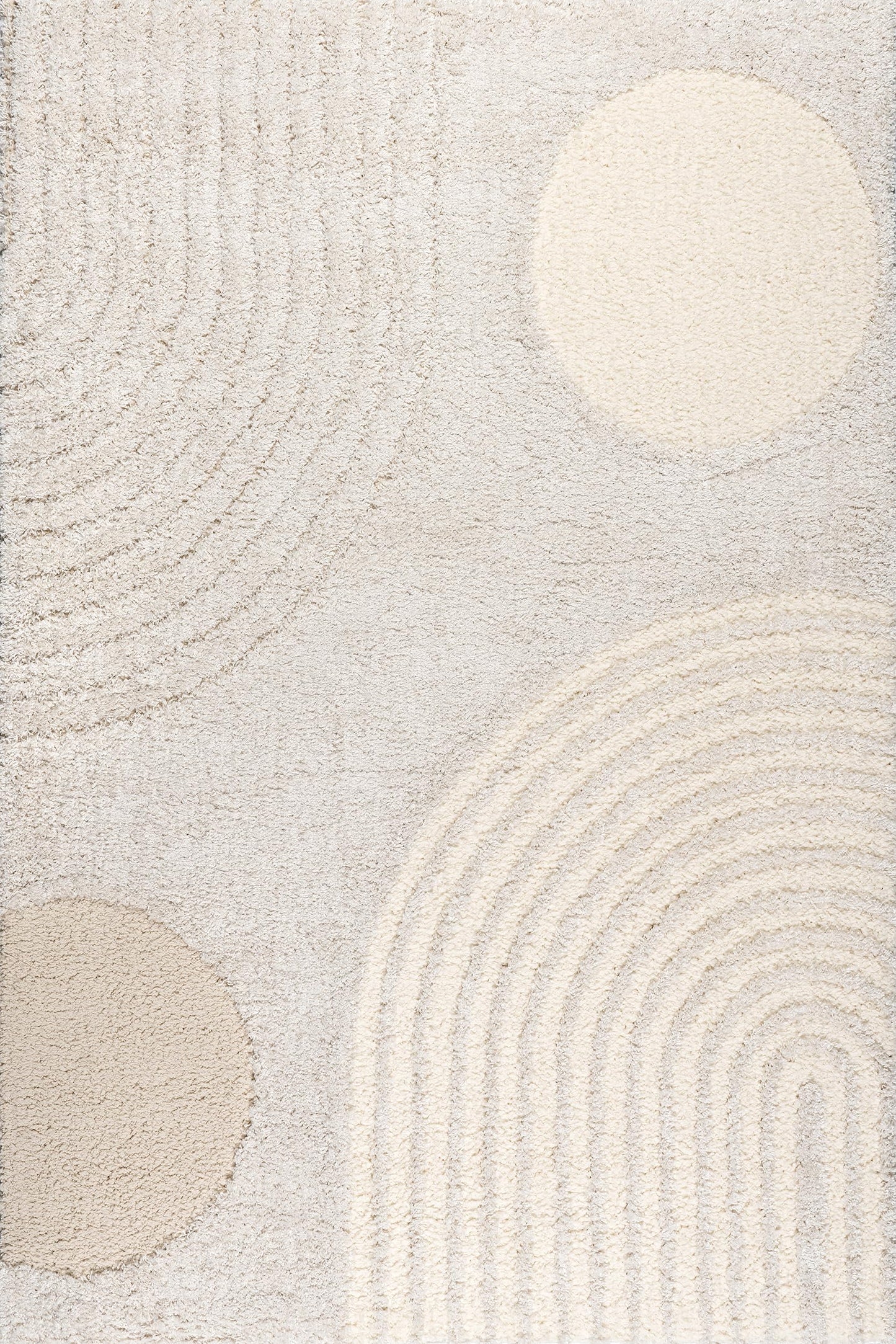 Nuloom Gloria Beige, 4' x 6', Abstract, Shag, Soft and Cozy, Plush, High Traffic, Stain Resistant, Easy Clean, Durable Area Rug for Bedroom, Living Room, Dining Space, Den, Foyer, Entryway
