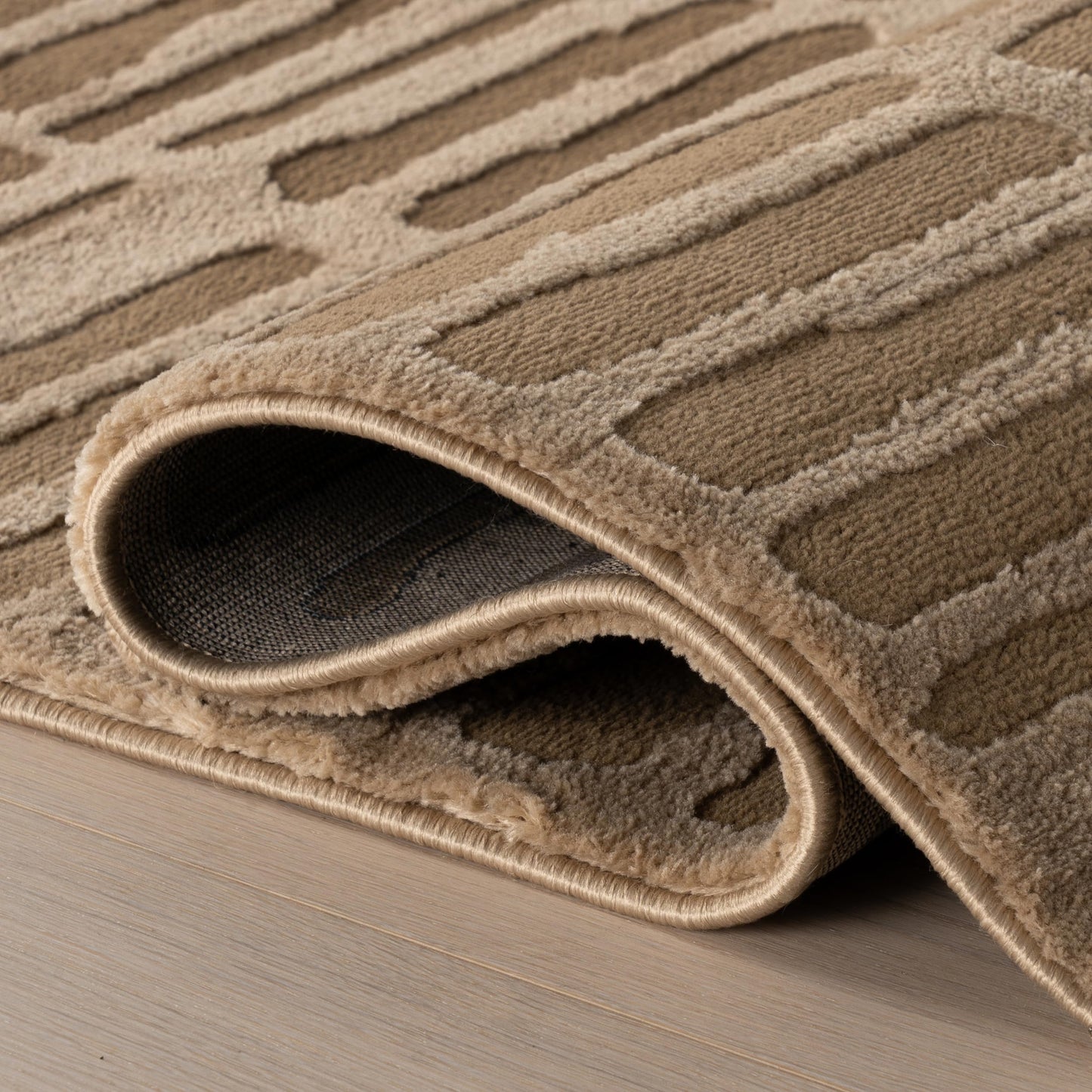 Nuloom Kailani Abstract 3' x 5' Machine Washable Accent Rug for Living Room Bedroom Dining Room Entryway, Sand