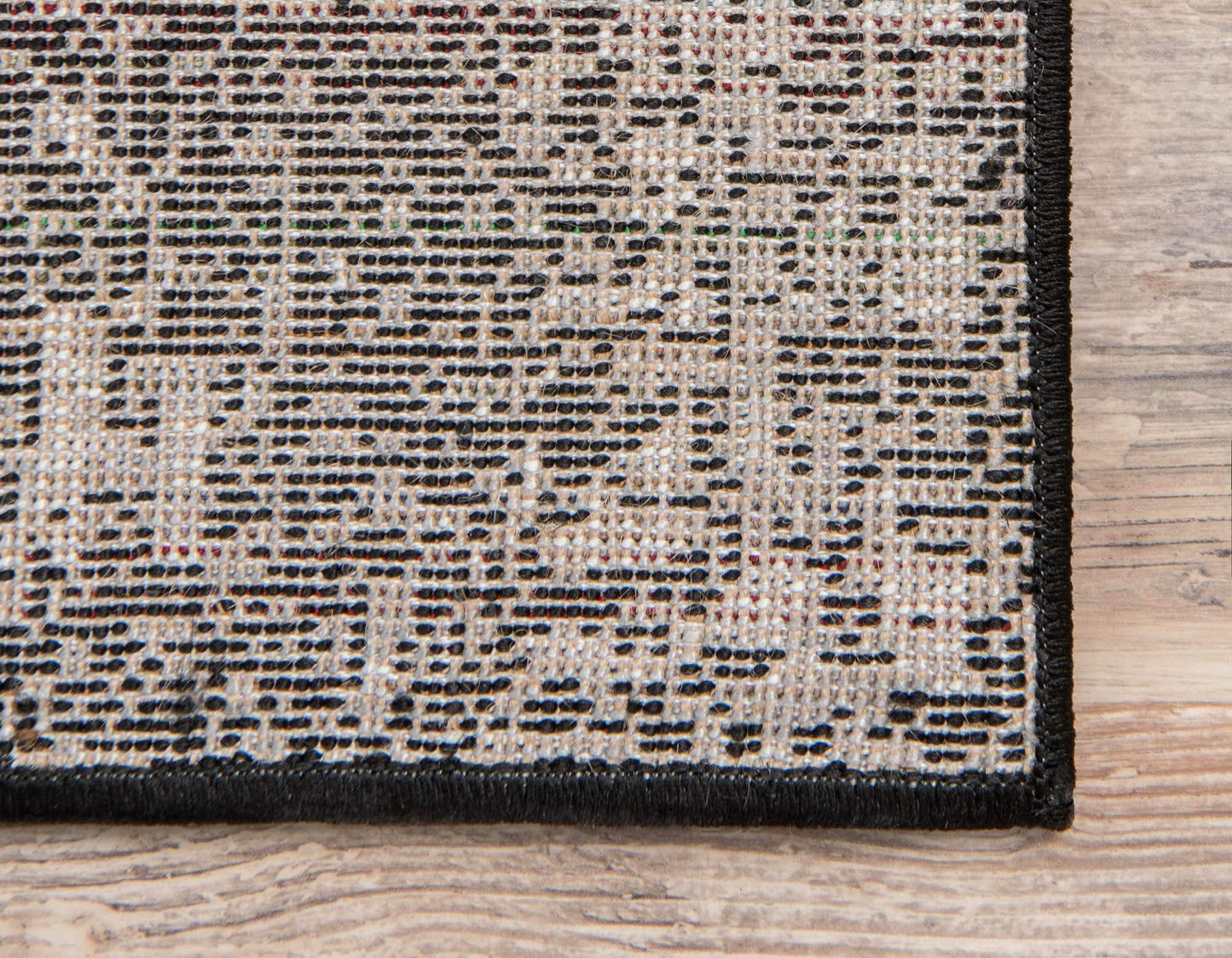 Unique Loom Sofia Collection Area Rug - Casino (2' x 6' 7" Runner, Black/ Ivory)