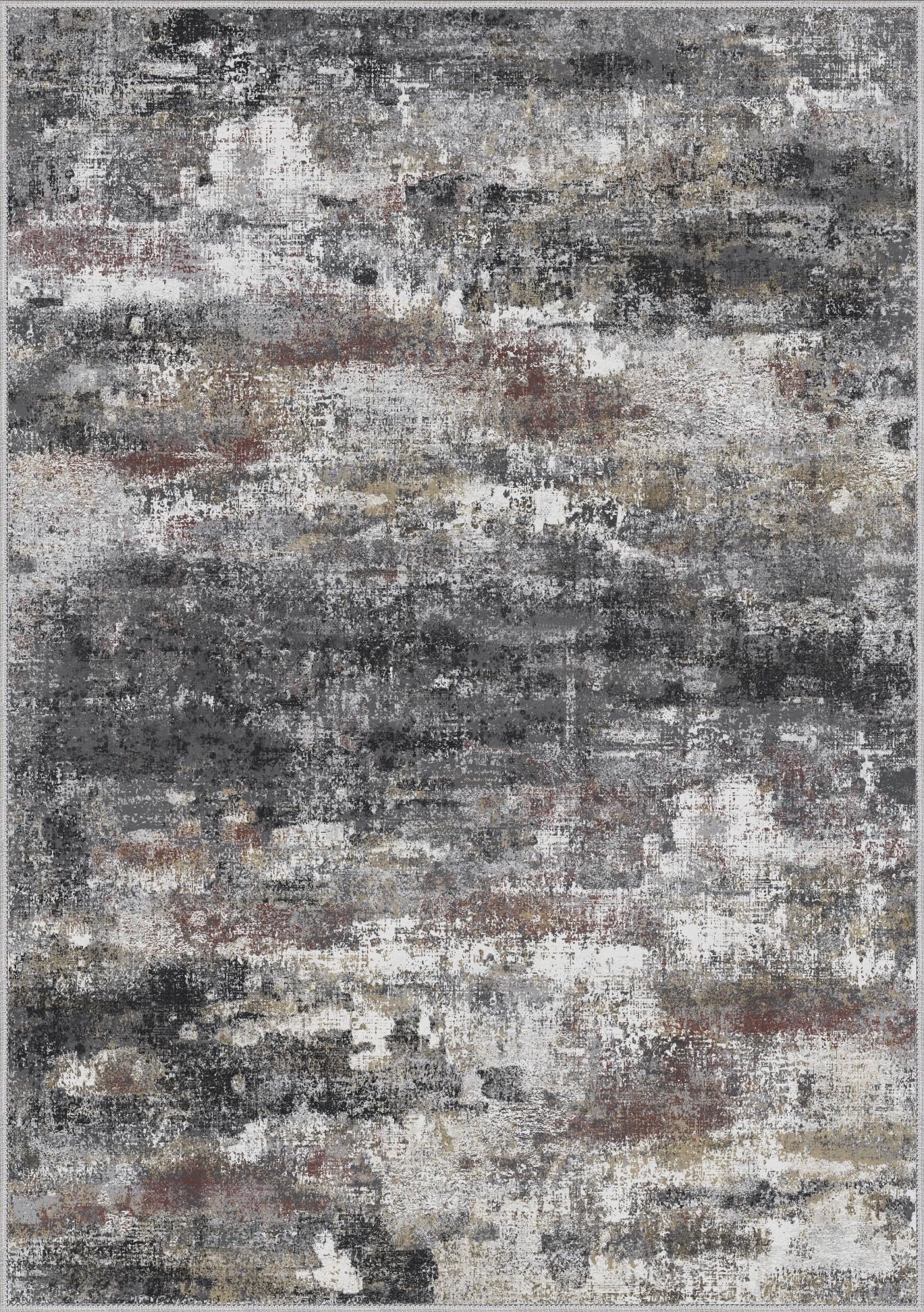 BEIMO Area Rugs 5x7 for Living Room Bedroom, Modern Abstract Machine Washable Soft Dark Gray Rug, Floor Carpet with Non Slip Backing for Dining Room