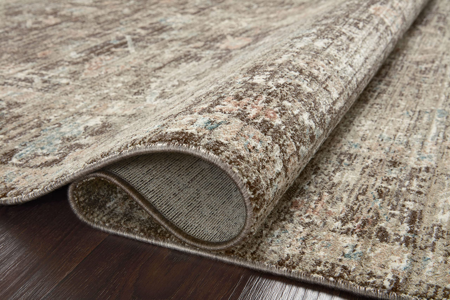Loloi Magnolia Home by Joanna Gaines Millie Collection MIE-03 Charcoal/Dove 7'-10" x 10', .25" Pile Height, Area Rug