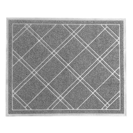 SlipToGrip Door Mat - Durable Door Outdoor Mats for High Traffic - Plaid Grey Mat with Water-Resistant Surface, Dura Loop - No-Slip and Easy-to-Clean for Indoor and Outdoor Entryway, 42 x 35 Inch