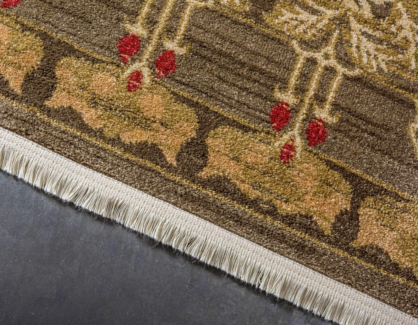 Unique Loom Edinburgh Collection Area Rug - Canmore (6' 1" x 9' Rectangle, Brown/ Light Blue)