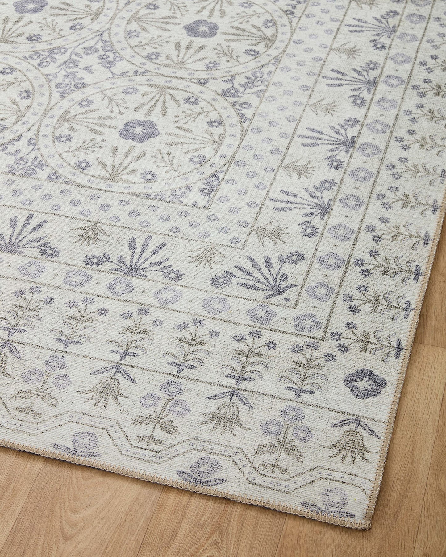 Loloi Rifle Paper Co. Maison Collection MAO-03 Rosette Ivory 7'-6" x 9'-6", .19" Pile Height, Area Rug