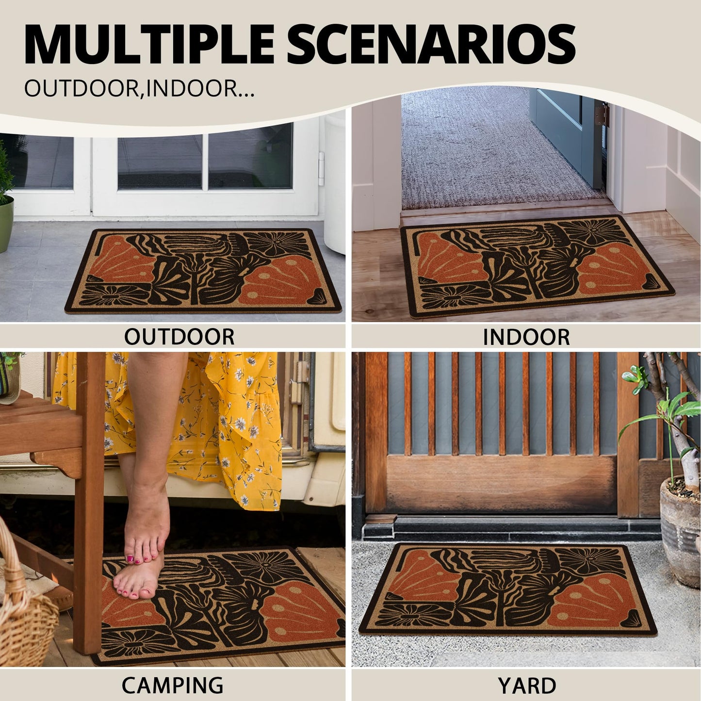 Greenhouse Cat Area Rug Soft Extra Thick Washable Anti Slip Patio Farmhouse Kitchen Foyer Entry Carpet