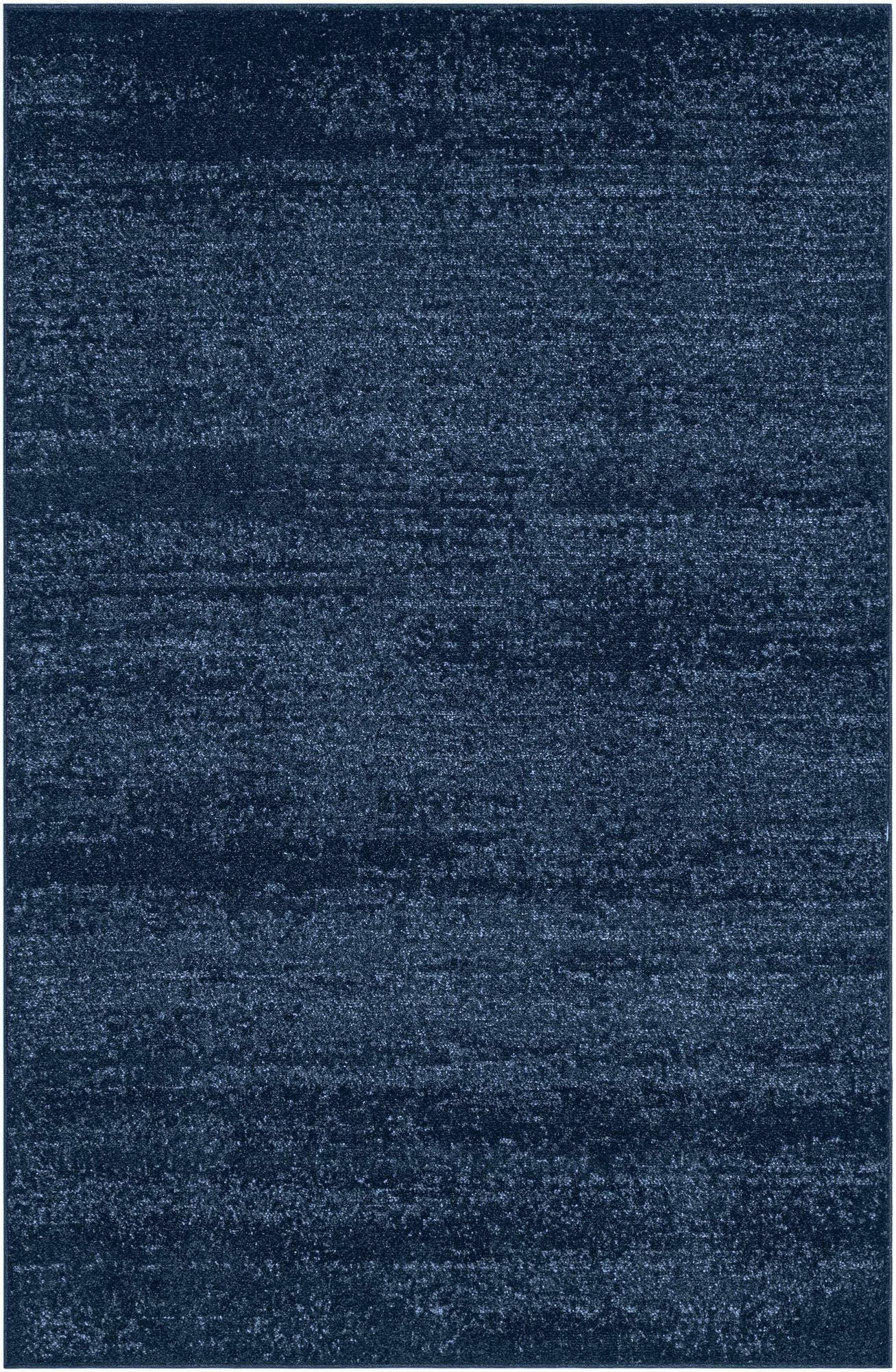 Rugs.com Angelica Collection Rug – 5' x 8' Navy Blue Medium Rug Perfect for Bedrooms, Dining Rooms, Living Rooms