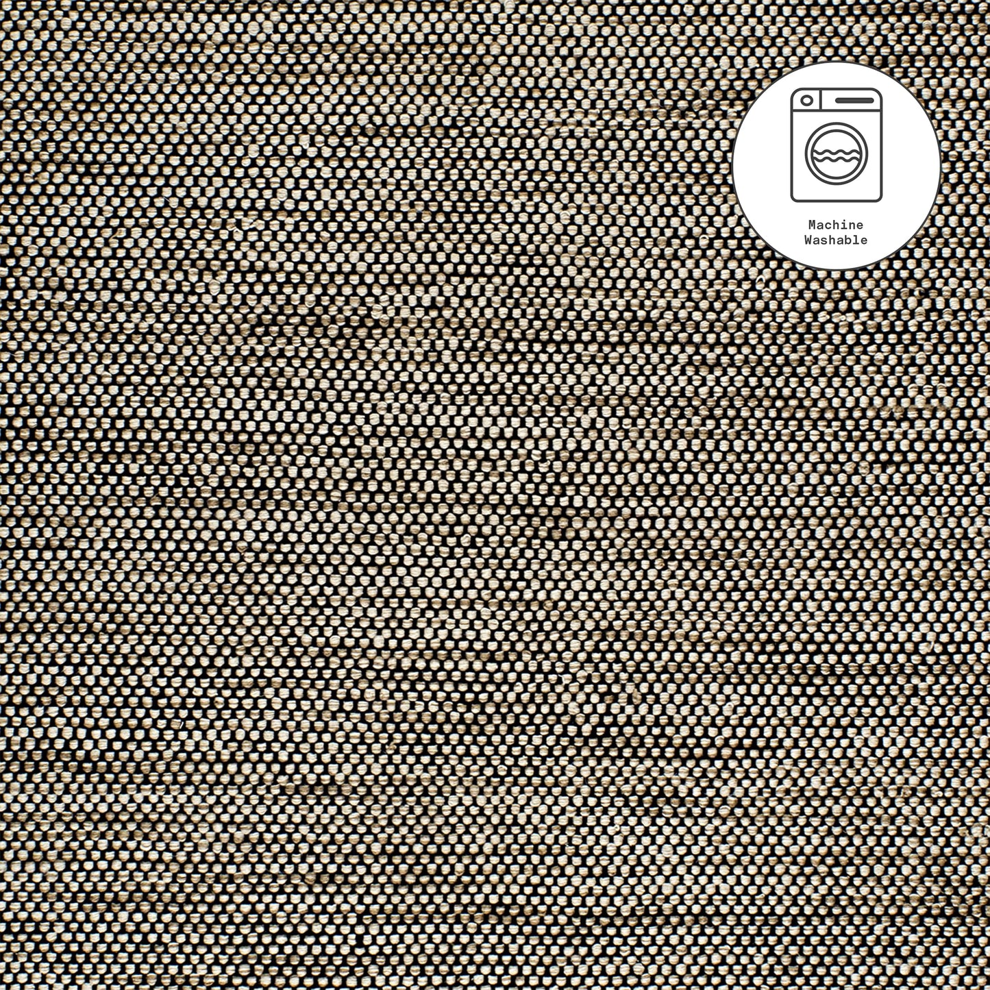 Fab Habitat Machine Washable Area Rug - Hand Woven, Stain Resistant, Pet Friendly - Premium Recycled Polyester Yarn - Solid - Kitchen, Bathroom - Kingscote - Black & Beige - 2 x 3 ft