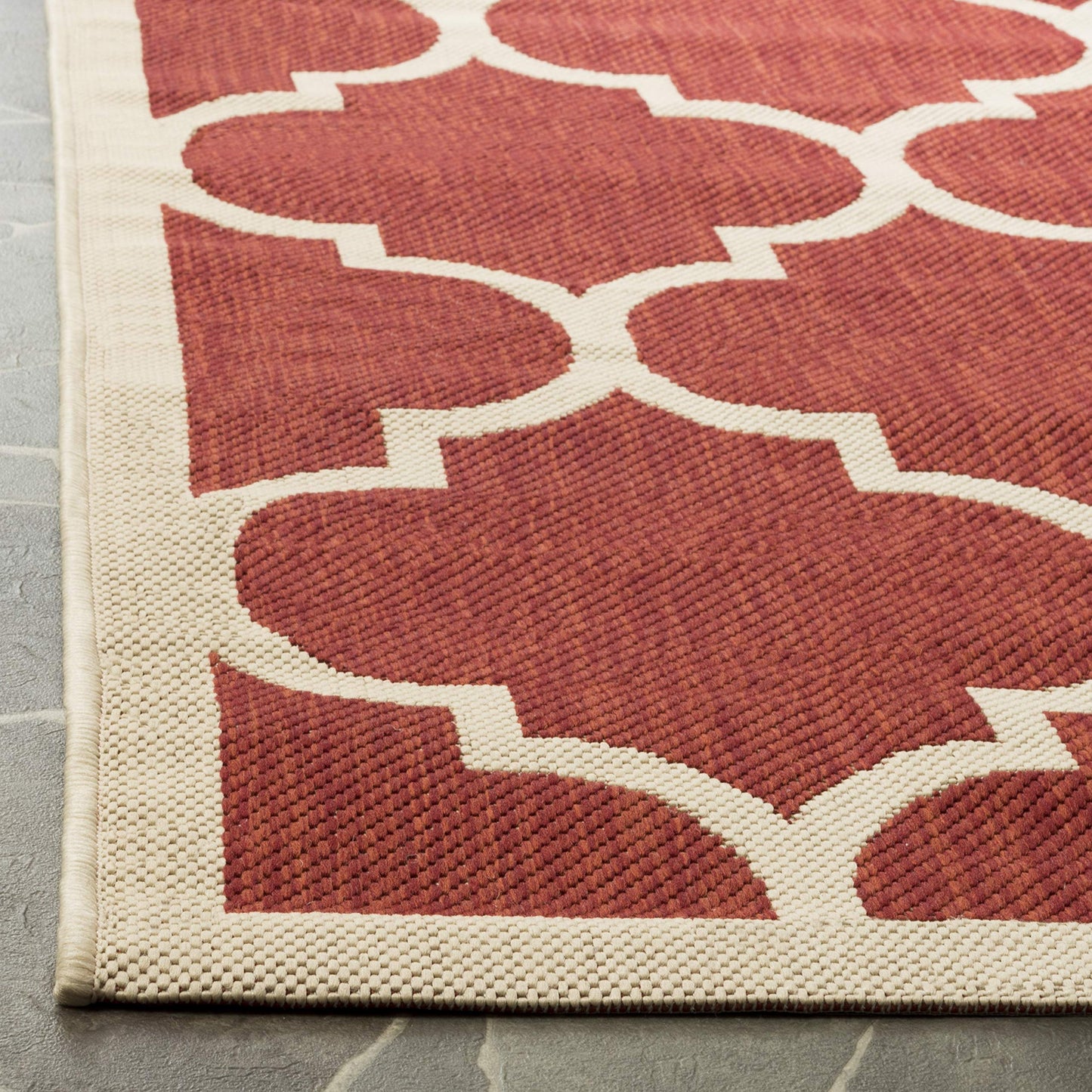 SAFAVIEH Washable Rug Outdoor Courtyard Collection - 2'3" x 10' Runner, Anthracite & Beige, Non-Shedding & Easy Cleaning, Ideal for Patio, Entryway, Mudroom, Hallway, Kitchen (CY6914-246)