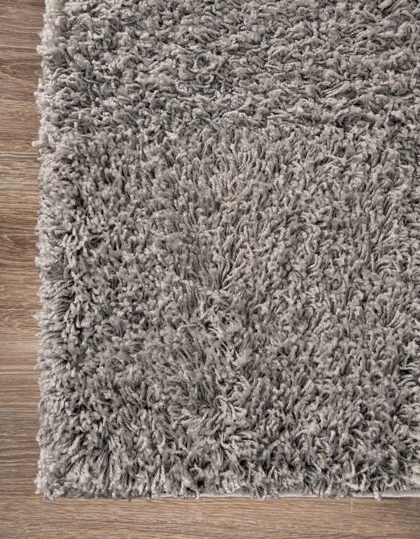 Rugs.com - Solid Shag Rug – 2' x 3' 1 Cloud Gray Shag Rug – Plush Accent for Nurseries, Playrooms, and Bedrooms