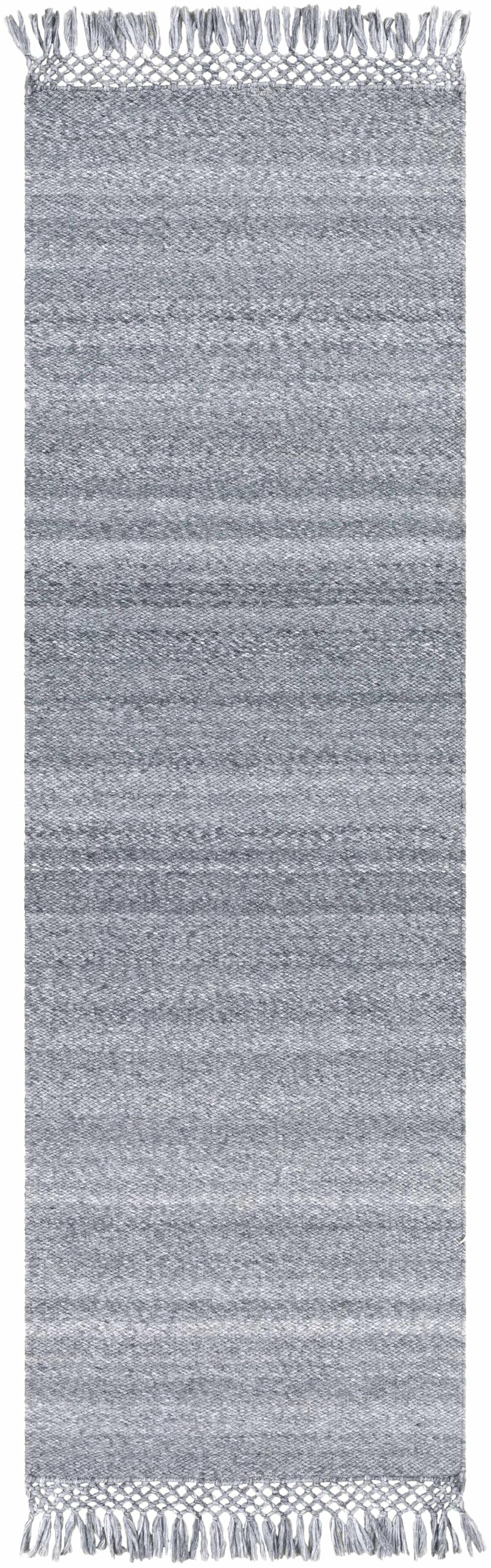 Hauteloom Michigan Recycled Material Living Room, Bedroom Area Rug - Striped Plain - Contemporary Boho Modern Minimalist Farmhouse - Slate Blue, Gray, Light, Charcoal, Neutral - 5' x 7'6"