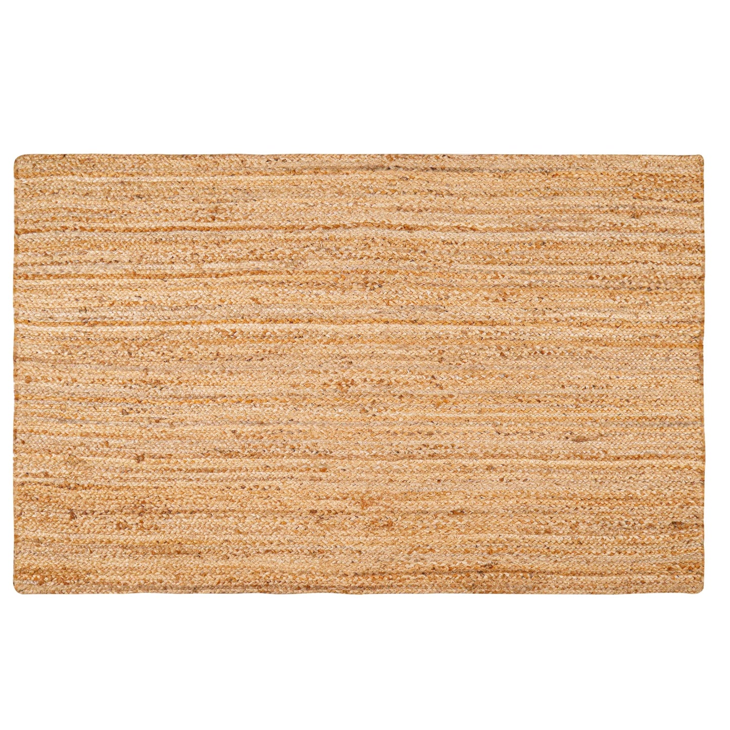 Hausattire Hand Woven Jute Braided Rug, 3'x5' – Natural, Reversible Boho Entry Area Rugs for Kitchen, Living Room I Farmhouse Indoor Outdoor Decorative Floor Rug, 36x60 Inches