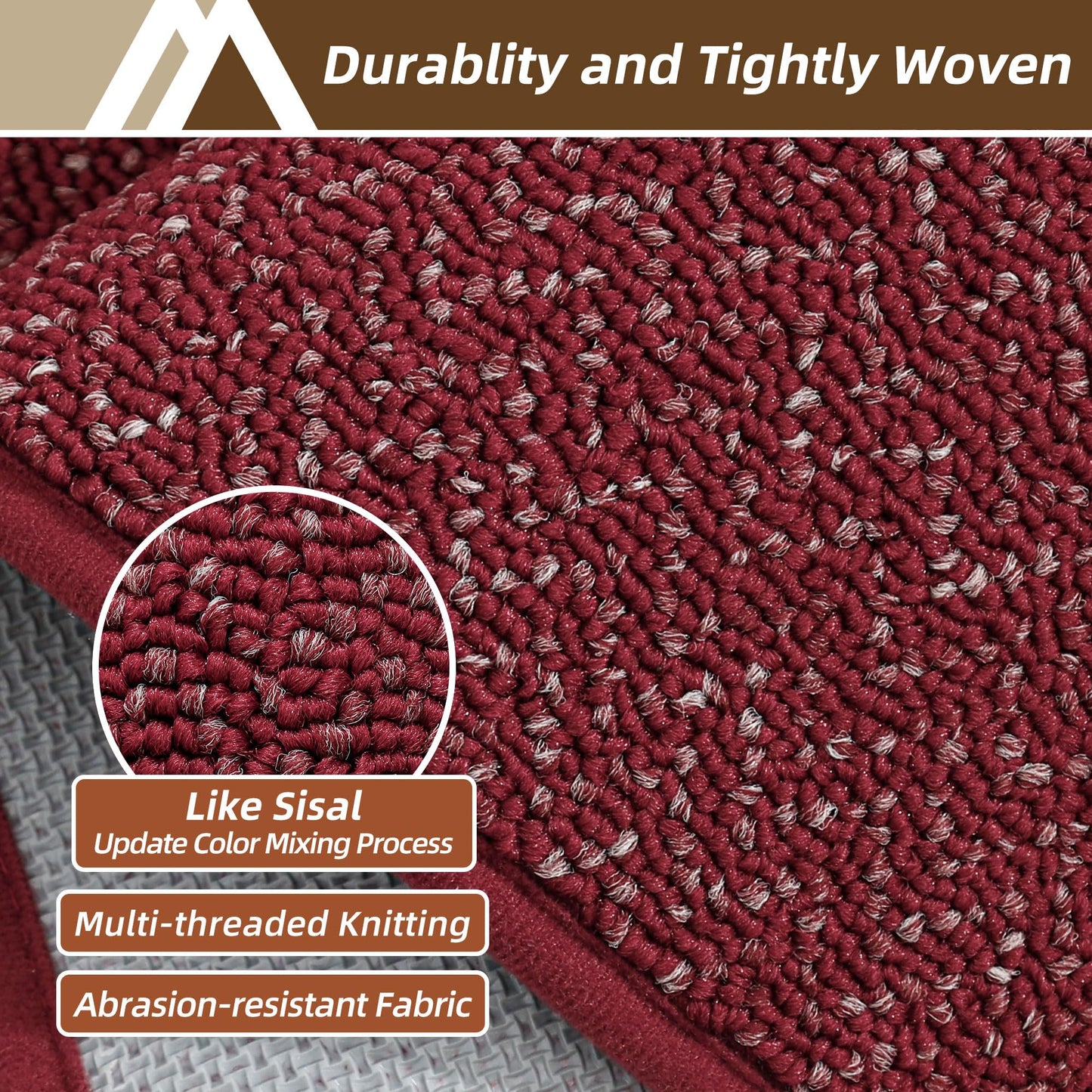 COSY HOMEER-Door-Mat 20" x 32" Non Slip Absorbent Entryway Rugs Dirt Trapper Doormats Washable Entrance Mats Low Pile Welcome Floor Mat for Front Back Door and Entry Mats,Red
