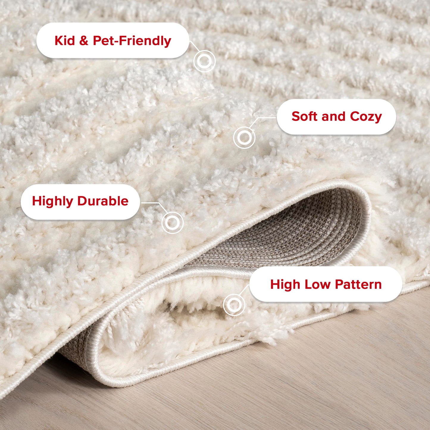 Nuloom Gloria Beige, 8' x 10', Abstract, Shag, Soft and Cozy, Plush, High Traffic, Stain Resistant, Easy Clean, Durable Area Rug for Bedroom, Living Room, Dining Space, Den, Foyer, Entryway
