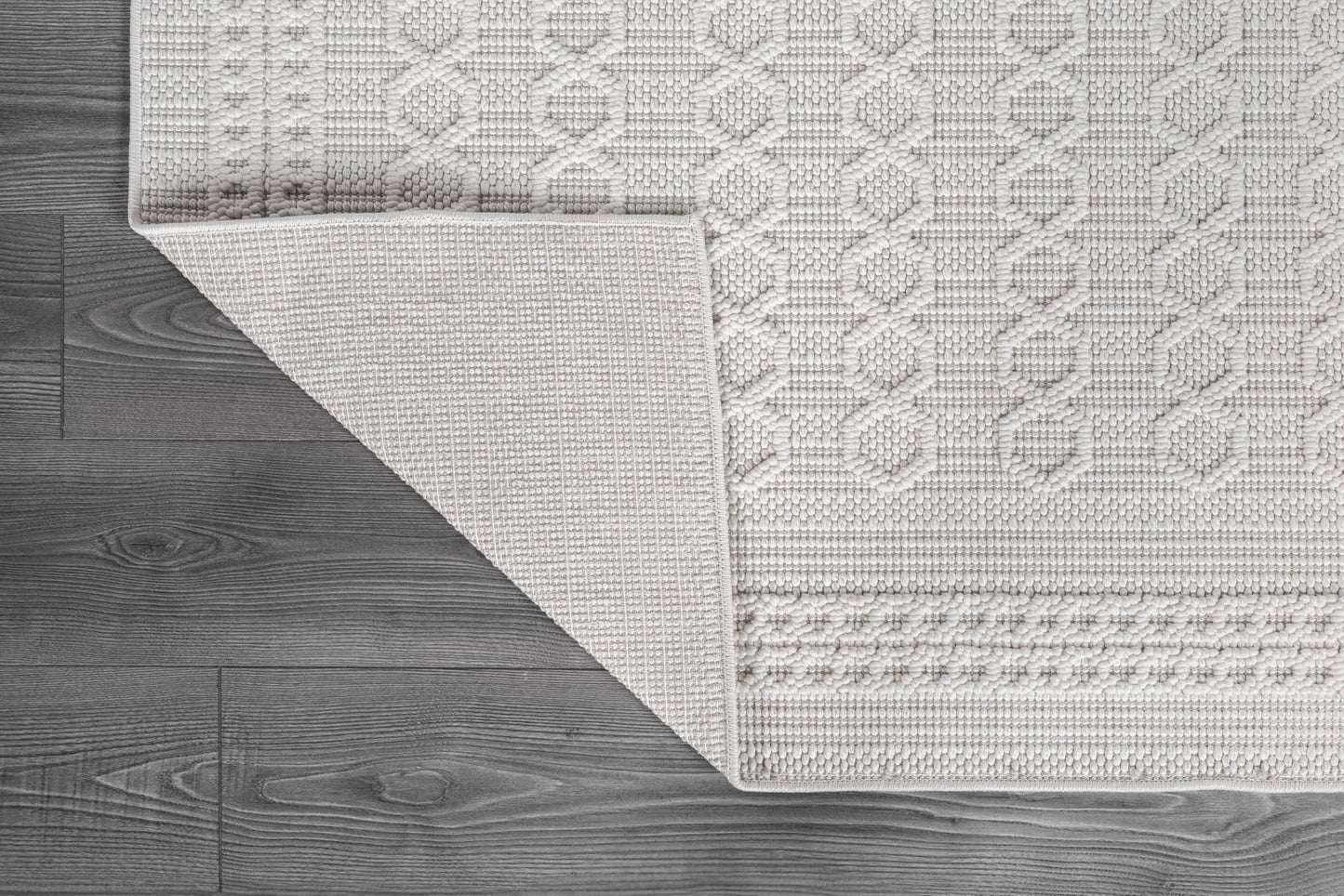 Luul Home Micro Loop Indoor Rug White 5x7 Boho Geometric Neutral Area Rugs for Living Room Soft Luxury Modern Low and High Pile Durable Stain Resistant Non-Shedding Indoor Area Carpet 5 x 7