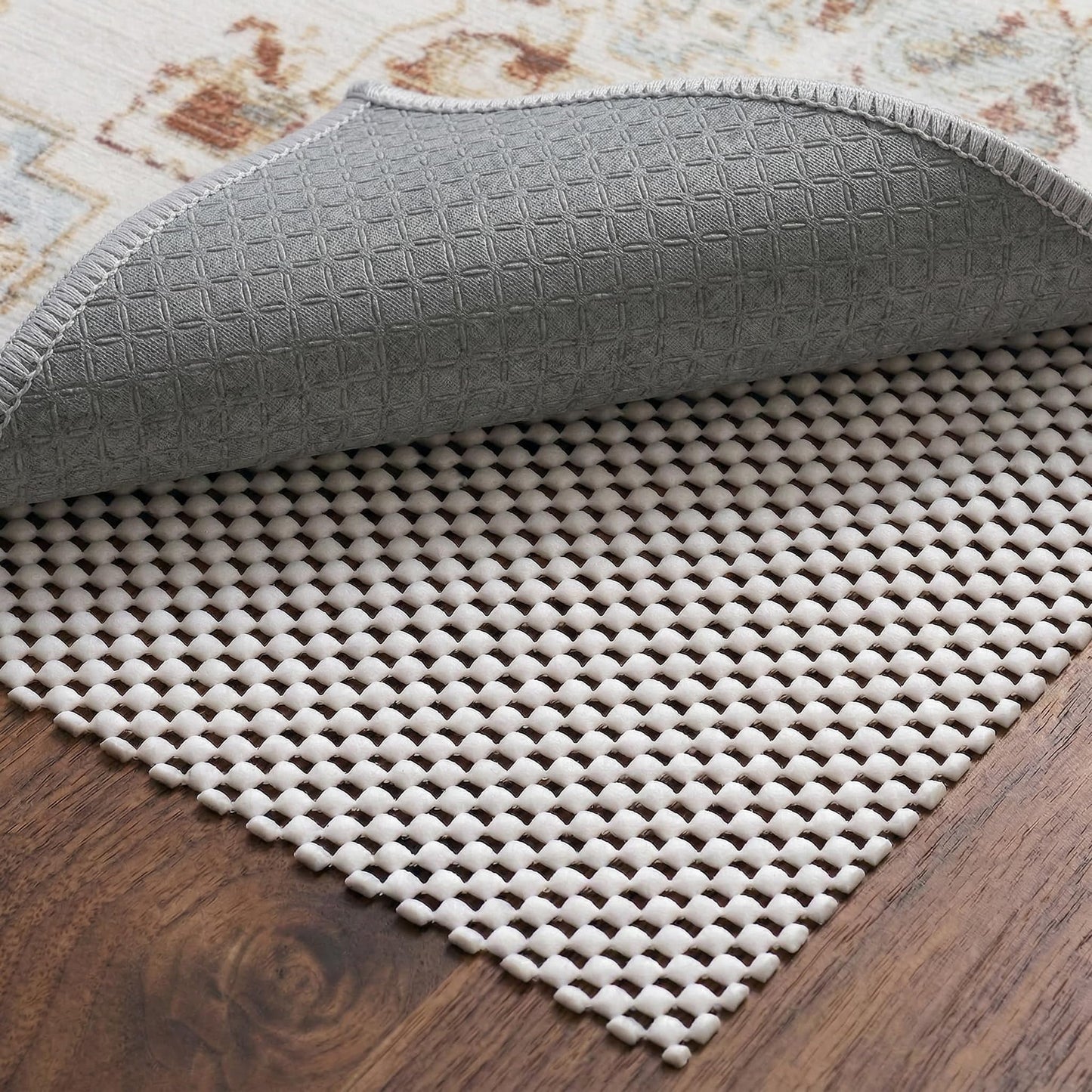 TravLand Non-Slip Rug Pad 6x9 Ft – 6'x9' PVC Anti-Slip Carpet Gripper Mat, 6 by 9 Feet Non Slip Pad for Area Rugs, Under Rug Padding for Hardwood Floors, Carpet Gripper Mat for Floors