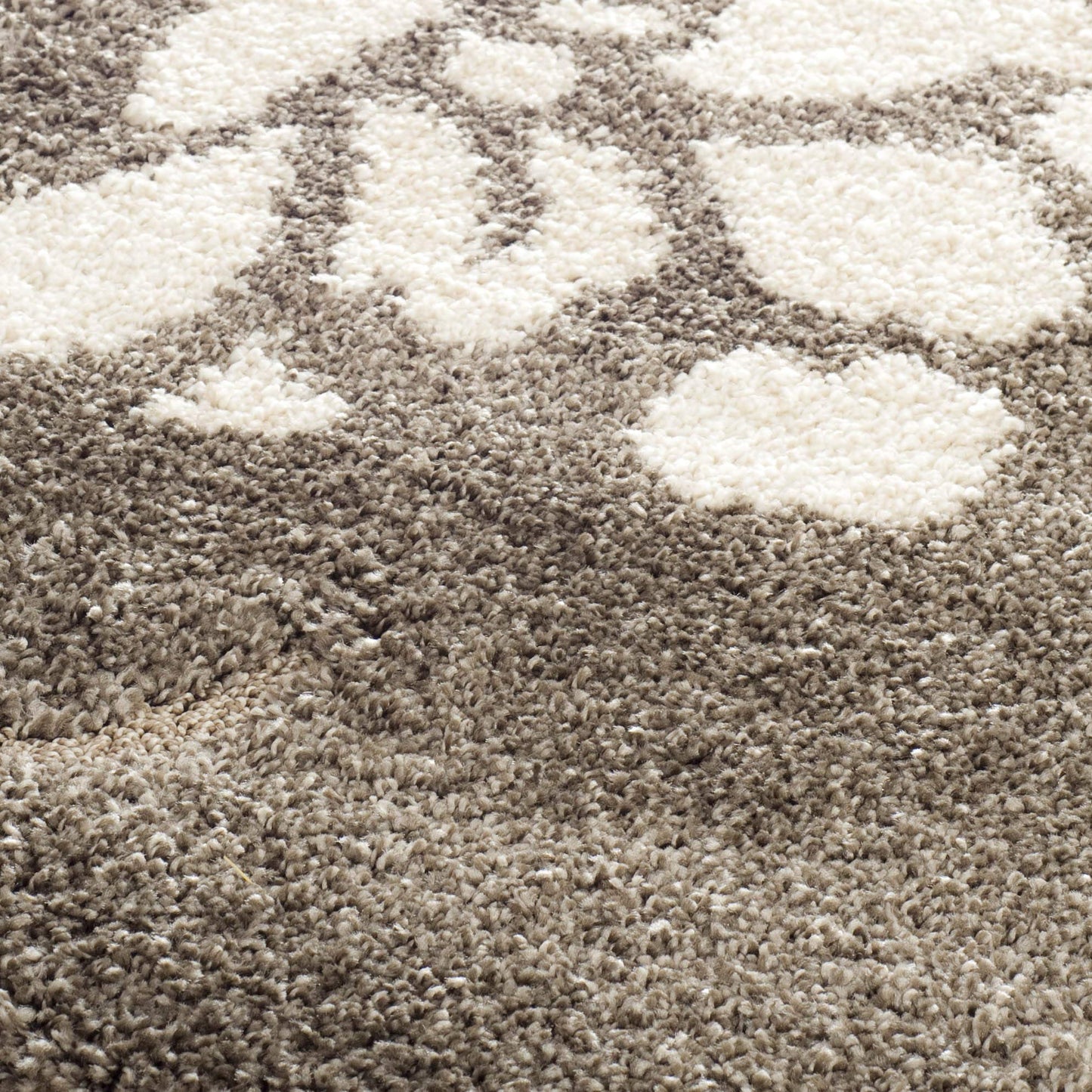 SAFAVIEH Florida Shag Collection Area Rug - 6' x 9', Smoke & Beige, Floral Design, Non-Shedding & Easy Care, 1.2-inch Thick Ideal for High Traffic Areas in Living Room, Bedroom (SG464-7913)