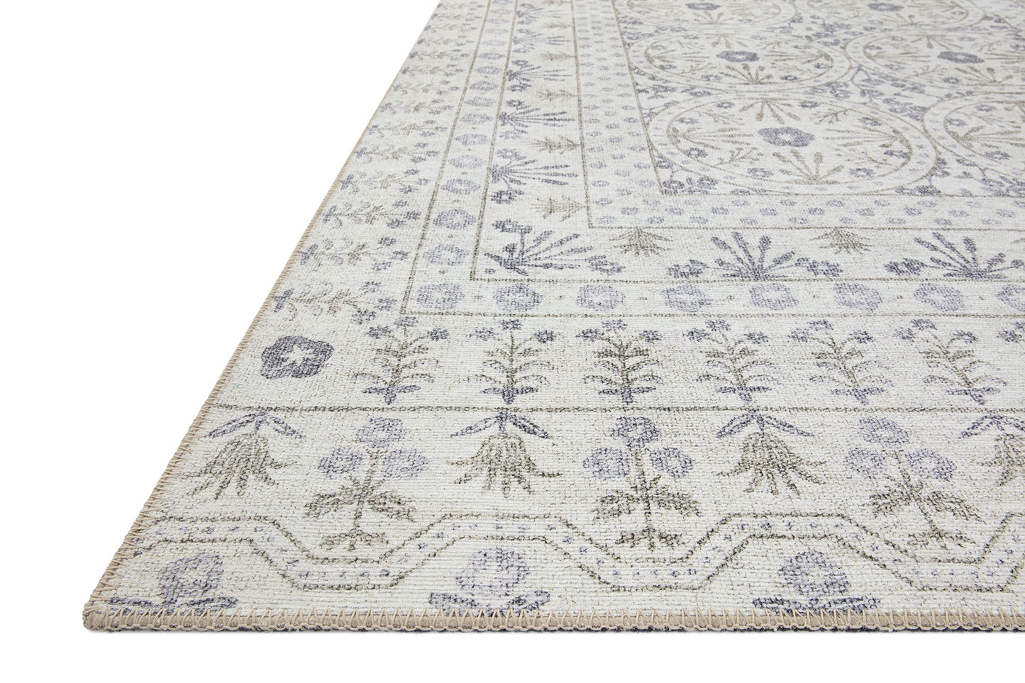Loloi Rifle Paper Co. Maison Collection MAO-03 Rosette Ivory 7'-6" x 9'-6", .19" Pile Height, Area Rug