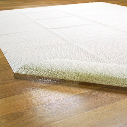 Superior Area Rug Pad, Non-Slip, Non-Skid, Floor Protector, Table Runner, Hardwood and Tile Floors Padding, Washable, Place Mats, Gripper Mat, Slide Stoppers, Rubber Rug Grip, 2' x 3', Cream