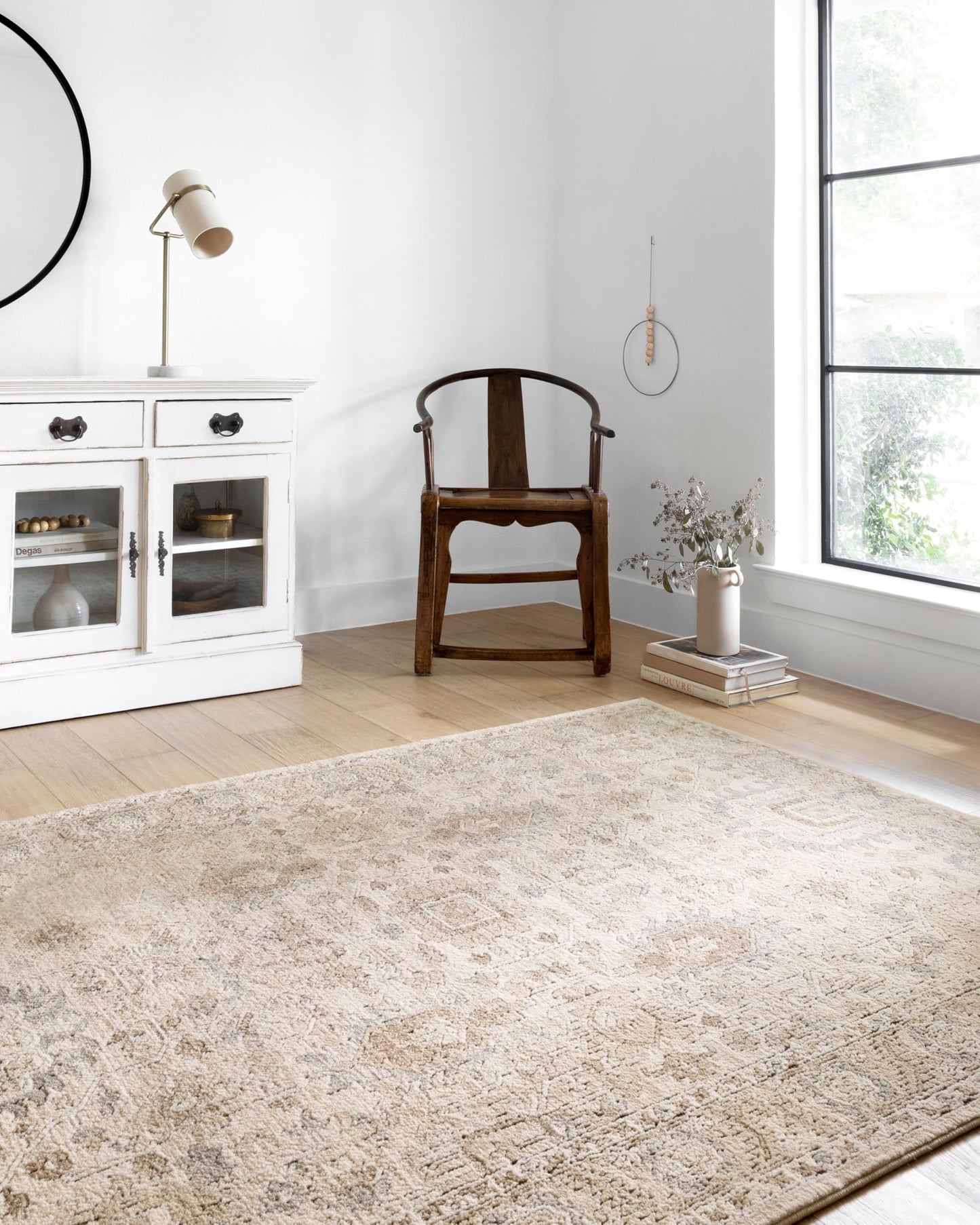 Loloi II Teagan Collection TEA-03 Ivory/Sand 9'-9" x 13'-6", .25" Thick, Area Rug, Soft, Durable, Neutral, Woven, Low Pile, Non-Shedding, Easy Clean, Living Room Rug