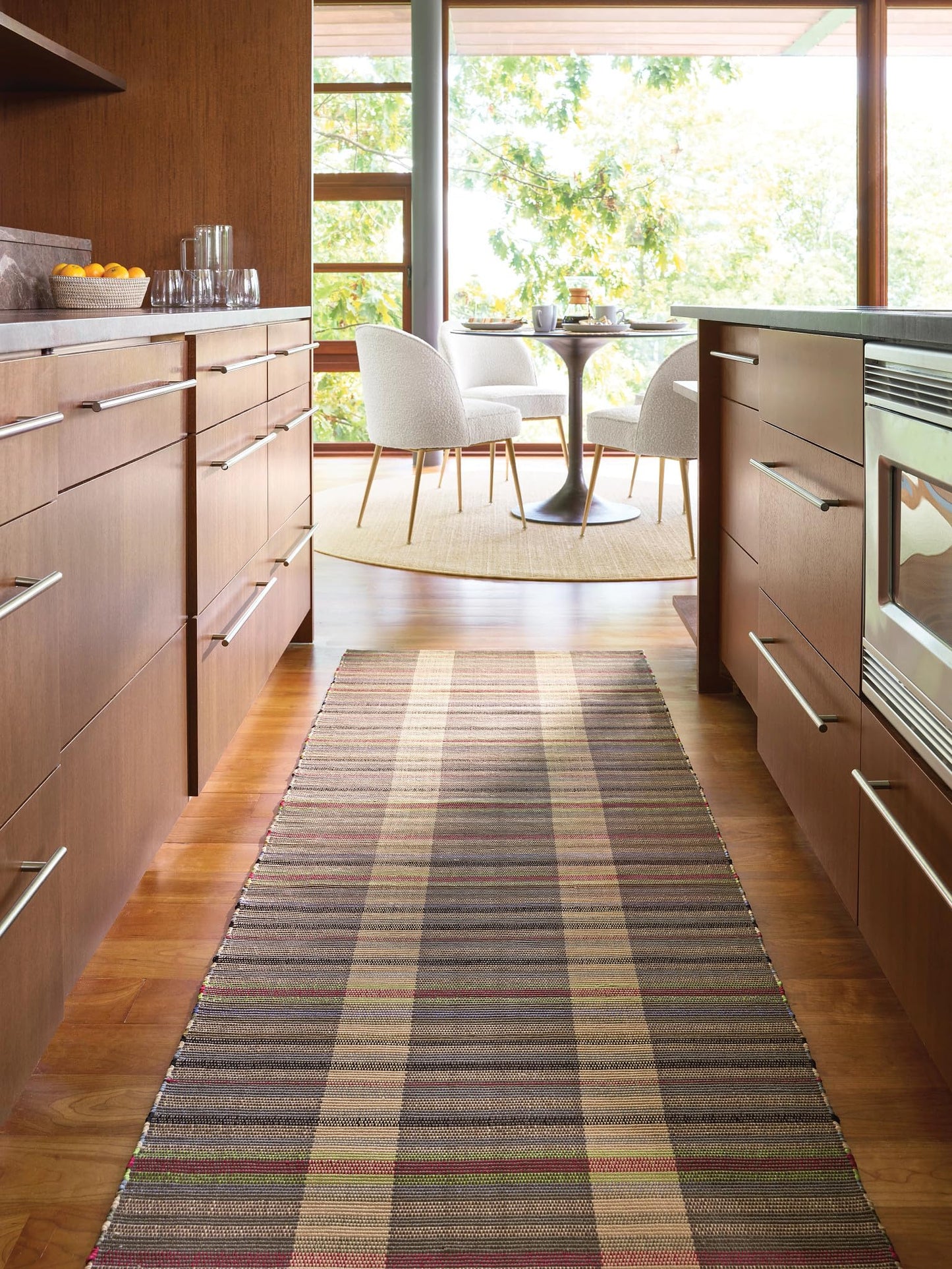 Dash & Albert Swedish Rag Handwoven Indoor/Outdoor Rug, 3 X 5 Feet, Blue Plaid Pattern