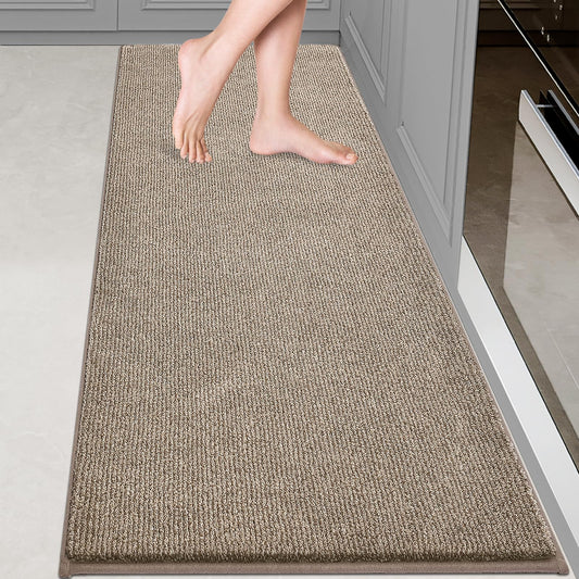 DOMUSTEX Washable Kitchen Rug 24" x 70" Rectangular, Non Slip Absorbent Indoor Entryway Runner Rug for Floor, Laundry, Bathroom, Bedroom (Roll Packing)