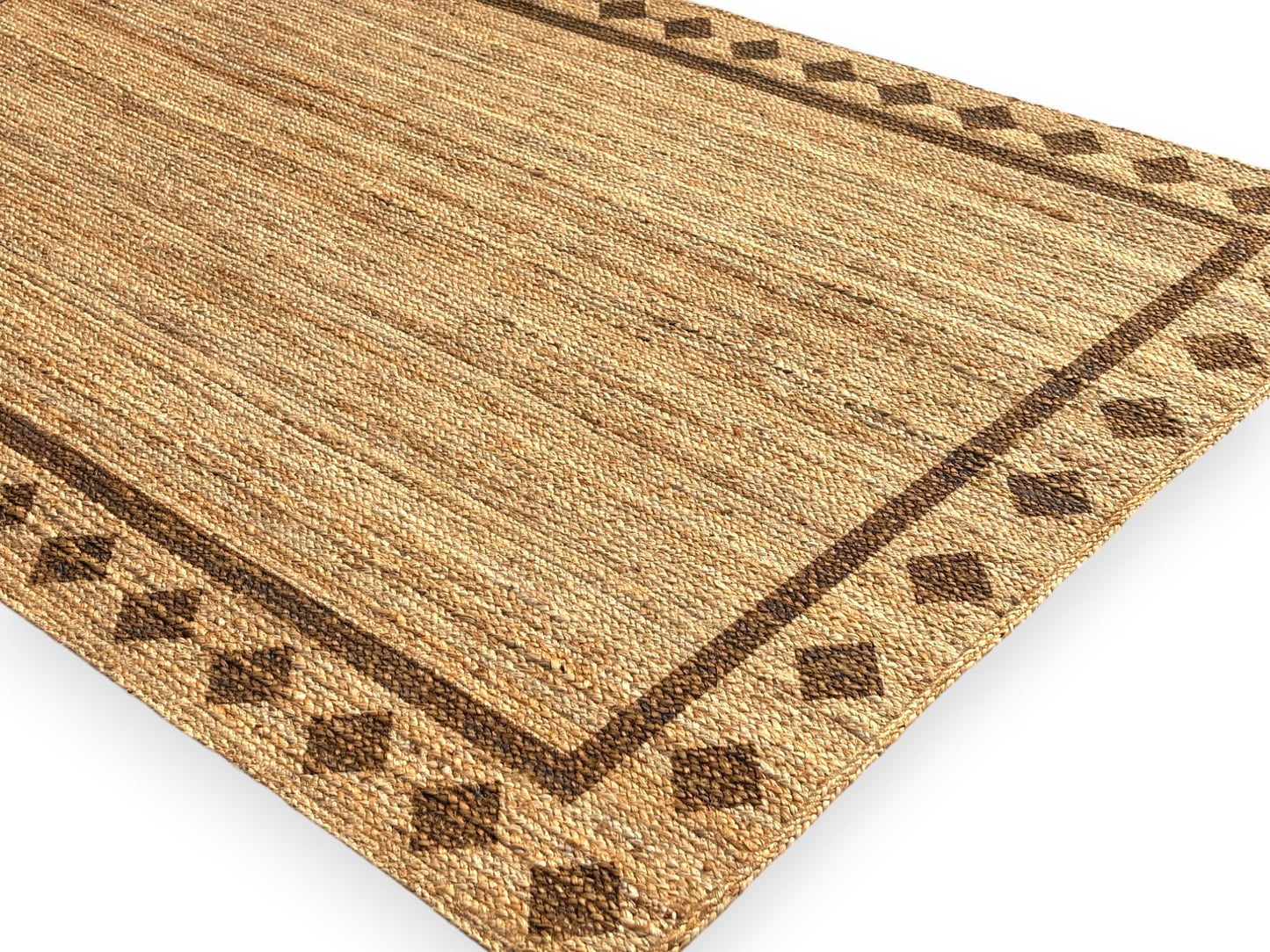 MAARSA WEAVES Hand Crafted Natural Jute Area Rug, 100% Jute, Rectangular, Handmade, Flat Woven, Low Pile