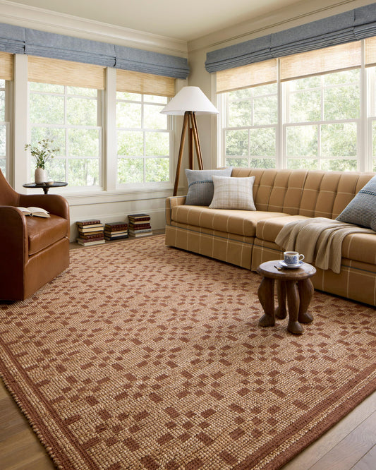 Loloi Chris Loves Julia Judy Collection JUD-07 Natural/Spice 5'-0" x 7'-6" Area Rug