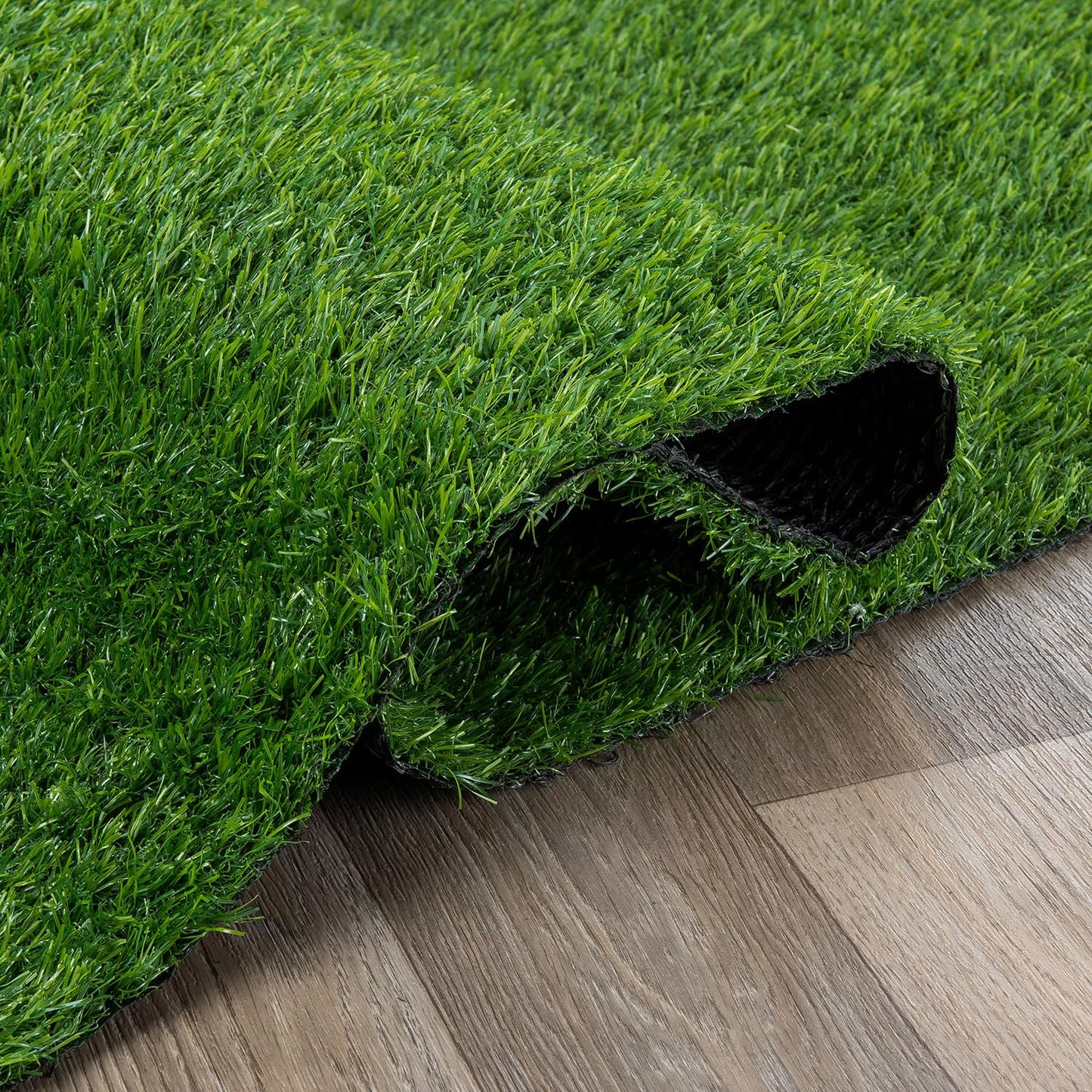 Rugshop Artificial Solid Grass for Backyard, Garden, Patio, Balcony, Garage Deck Indoor Outdoor Area Rug 6' 6" x 9' Green