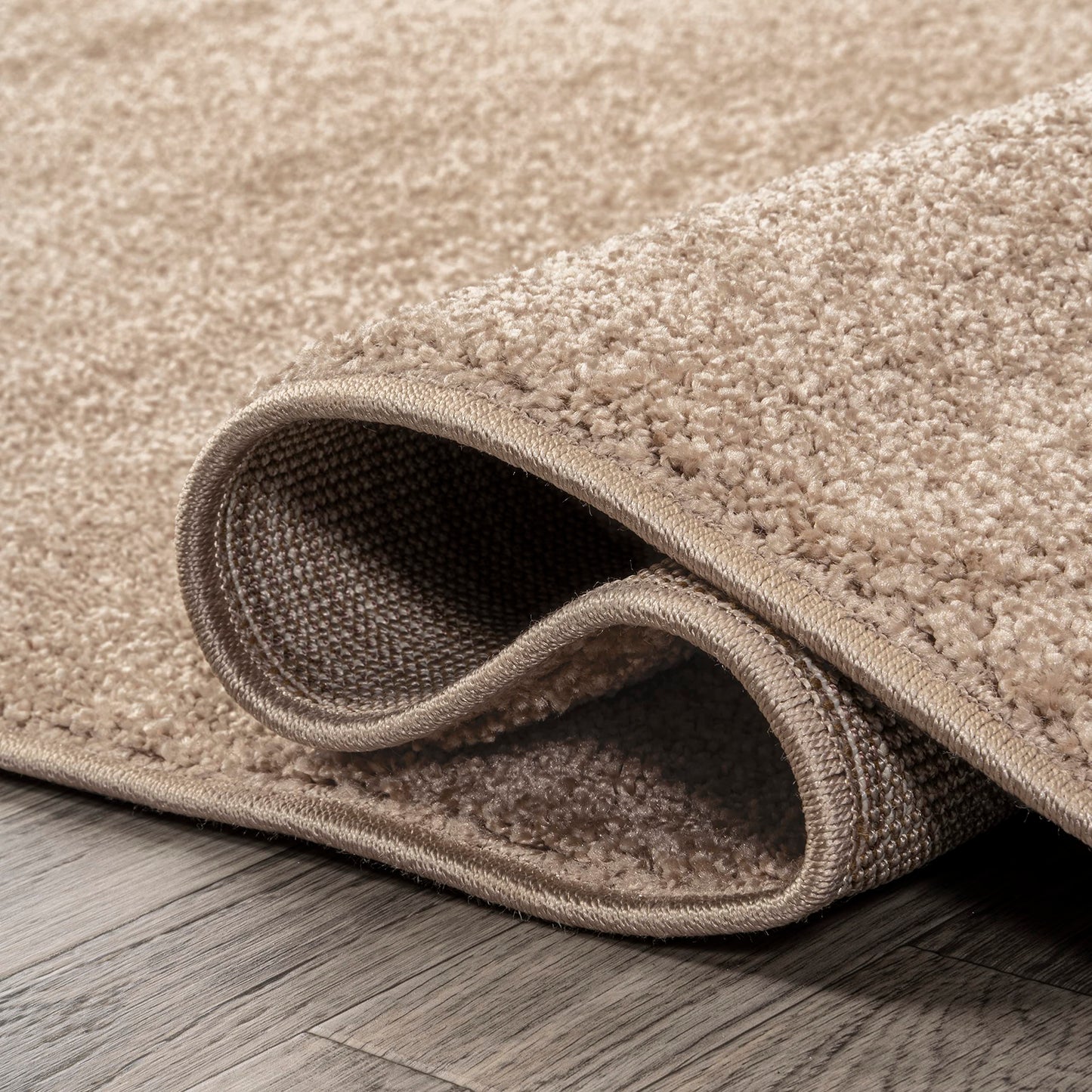 JONATHAN Y Haze Solid Low-Pile Beige 6x9 Oval Indoor Area Rug, Coastal,Bohemian,Minimalist,Classic, Easy-Cleaning for Living Room,Bedroom,Kitchen,Pet Friendly,Non-Shedding (SEU100G-6OV)