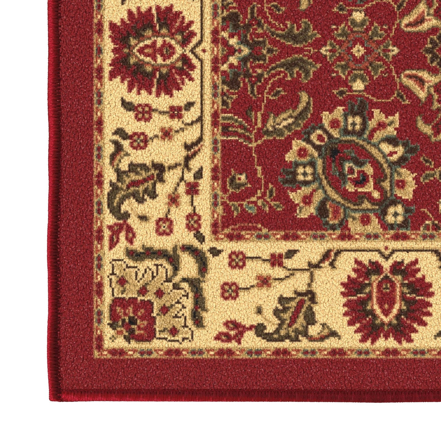 Ottomanson Accent Rug – Non Slip Low Pile Small Rug for Entryway, Bedroom, Bedside & Coffee Table Areas, 2'7" x 4', Red Oriental