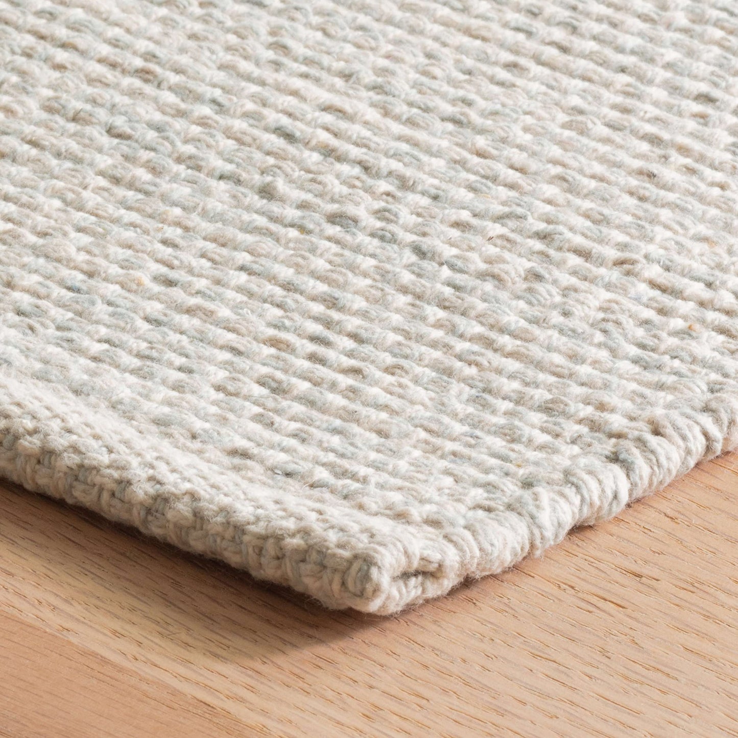 Dash and Albert Marled Cotton Area Rug - 4' x 6' Light Blue Solid Handwoven Accent Rug - Durable, Lightweight, High Traffic Areas Hallway, Bedroom, Living Room